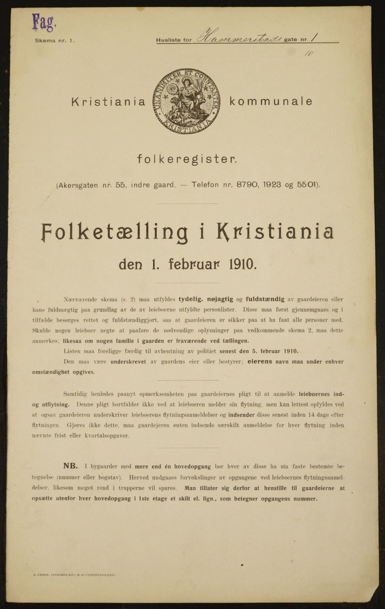 OBA, Kommunal folketelling 1.2.1910 for Kristiania, 1910, s. 32365