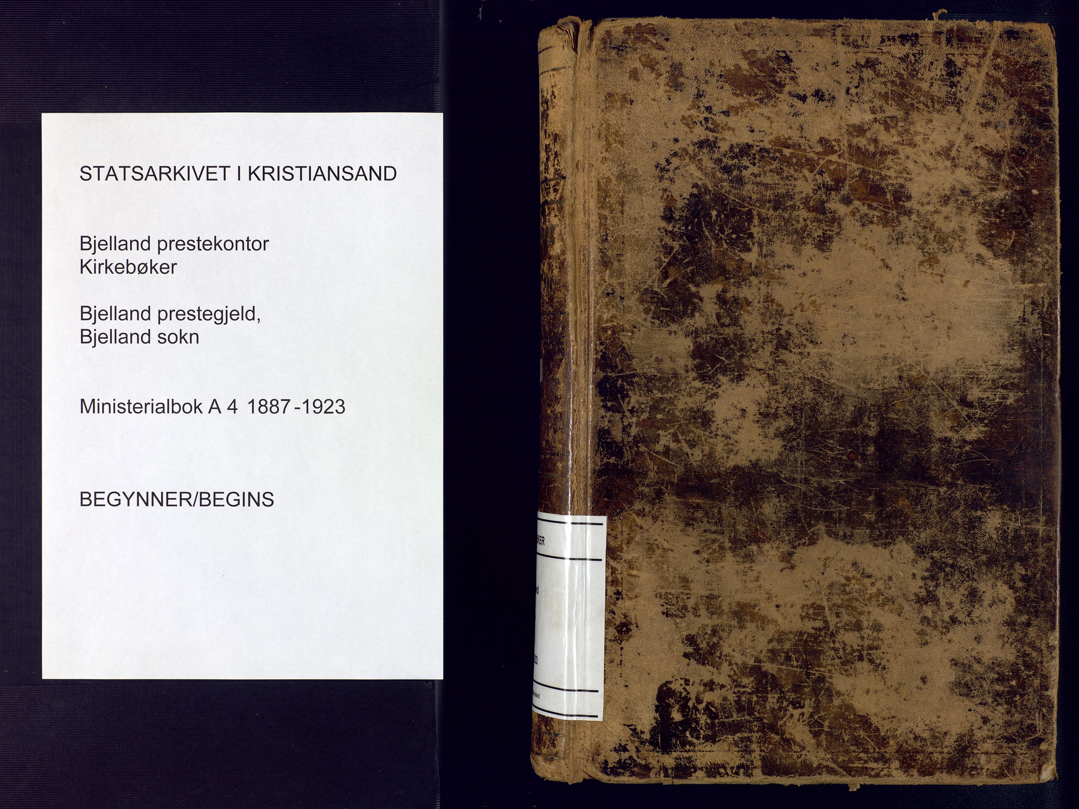 Bjelland sokneprestkontor, SAK/1111-0005/F/Fa/Faa/L0004: Ministerialbok nr. A 4, 1887-1923