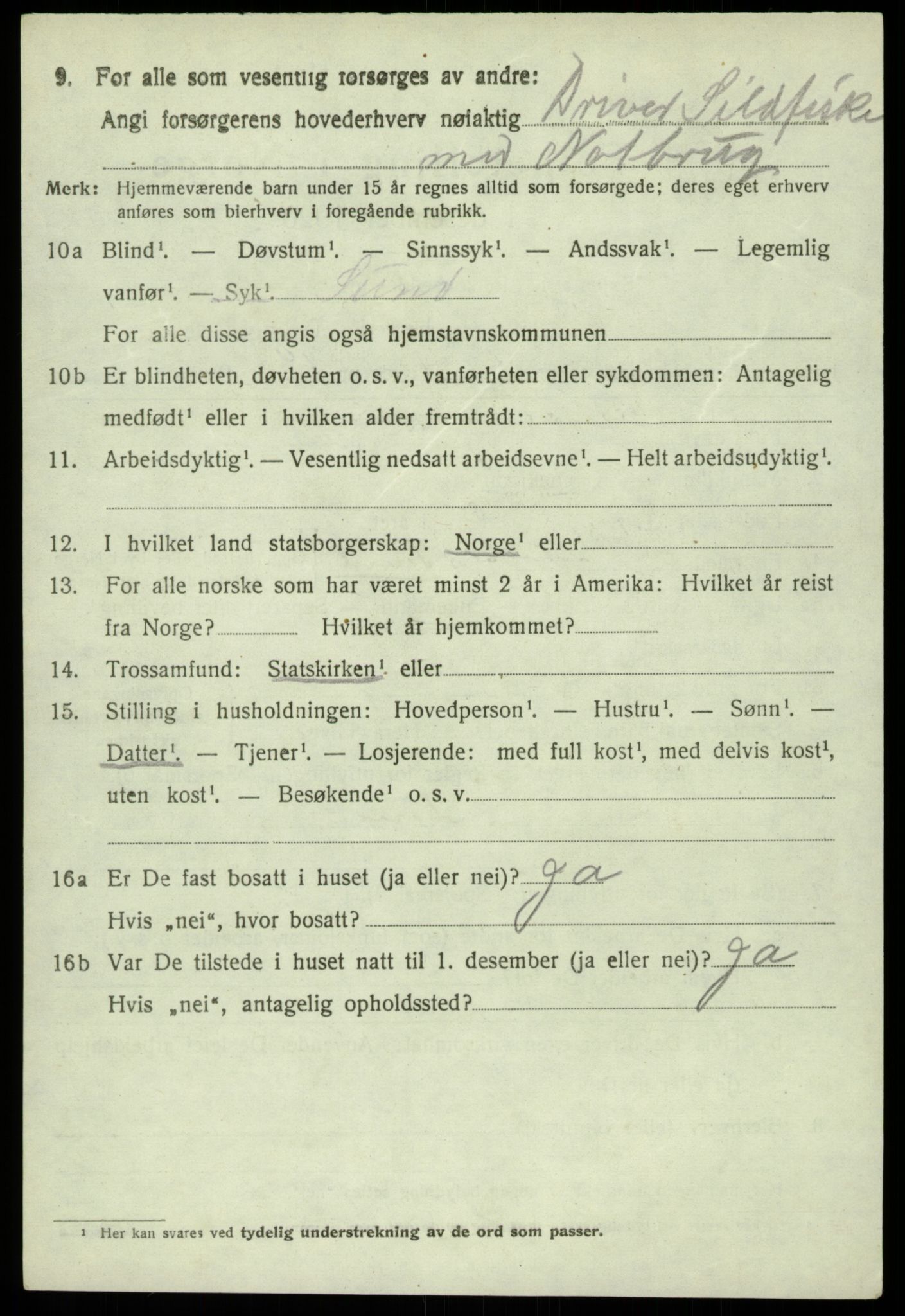 SAB, Folketelling 1920 for 1245 Sund herred, 1920, s. 4070