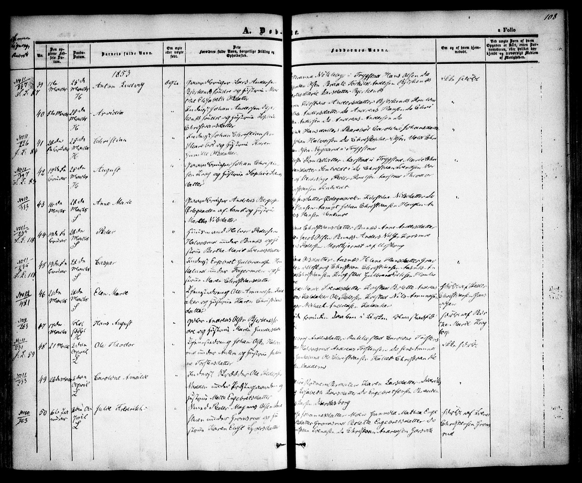 Høland prestekontor Kirkebøker, SAO/A-10346a/F/Fa/L0009: Ministerialbok nr. I 9, 1846-1853, s. 108