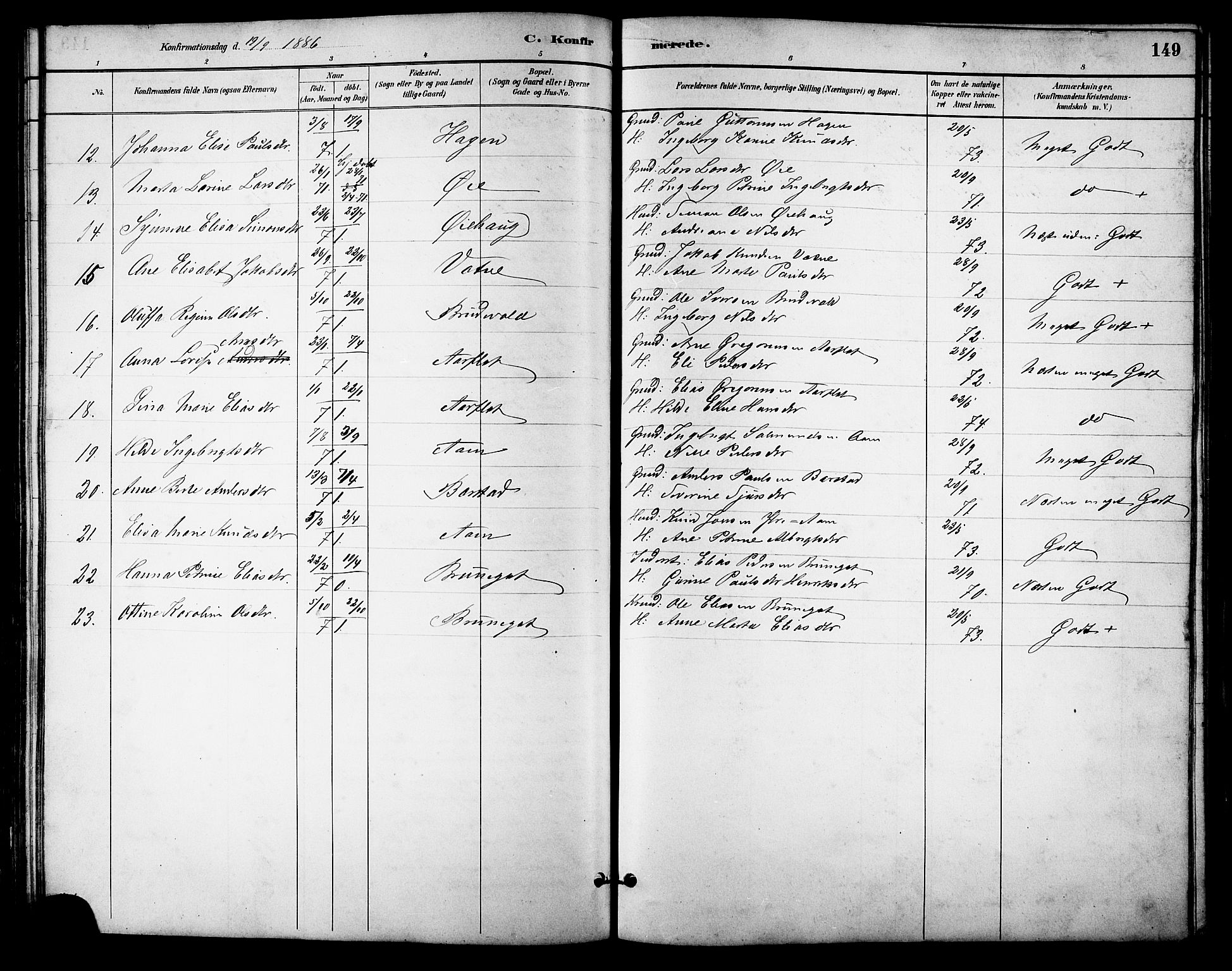 Ministerialprotokoller, klokkerbøker og fødselsregistre - Møre og Romsdal, AV/SAT-A-1454/513/L0189: Klokkerbok nr. 513C03, 1883-1904, s. 149