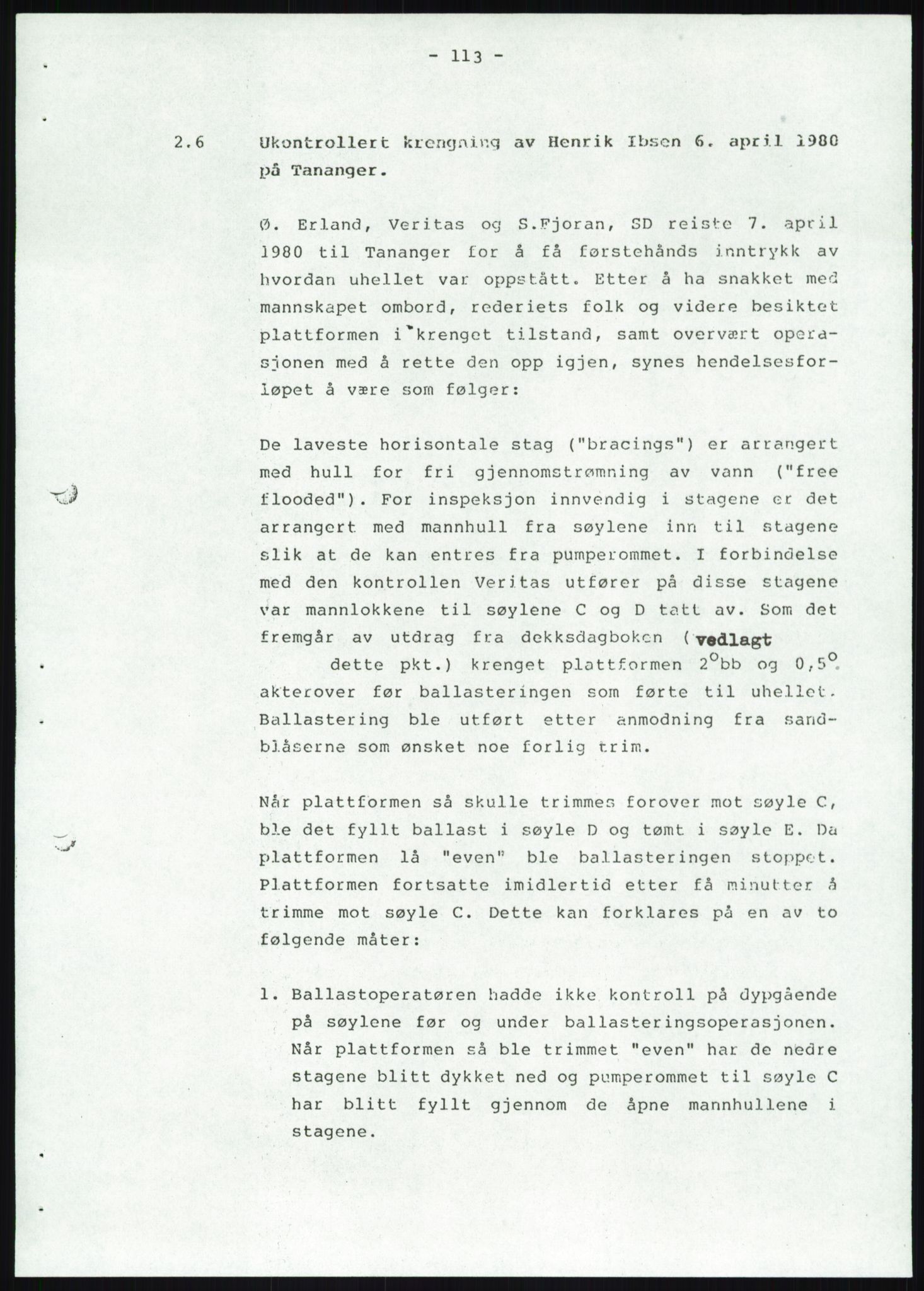 Justisdepartementet, Granskningskommisjonen ved Alexander Kielland-ulykken 27.3.1980, AV/RA-S-1165/D/L0019: S Værforhold (Doku.liste + S1-S5 av 5)/ T (T1-T2)/ U Stabilitet (Doku.liste + U1-U5 av 5), 1980-1981, s. 938