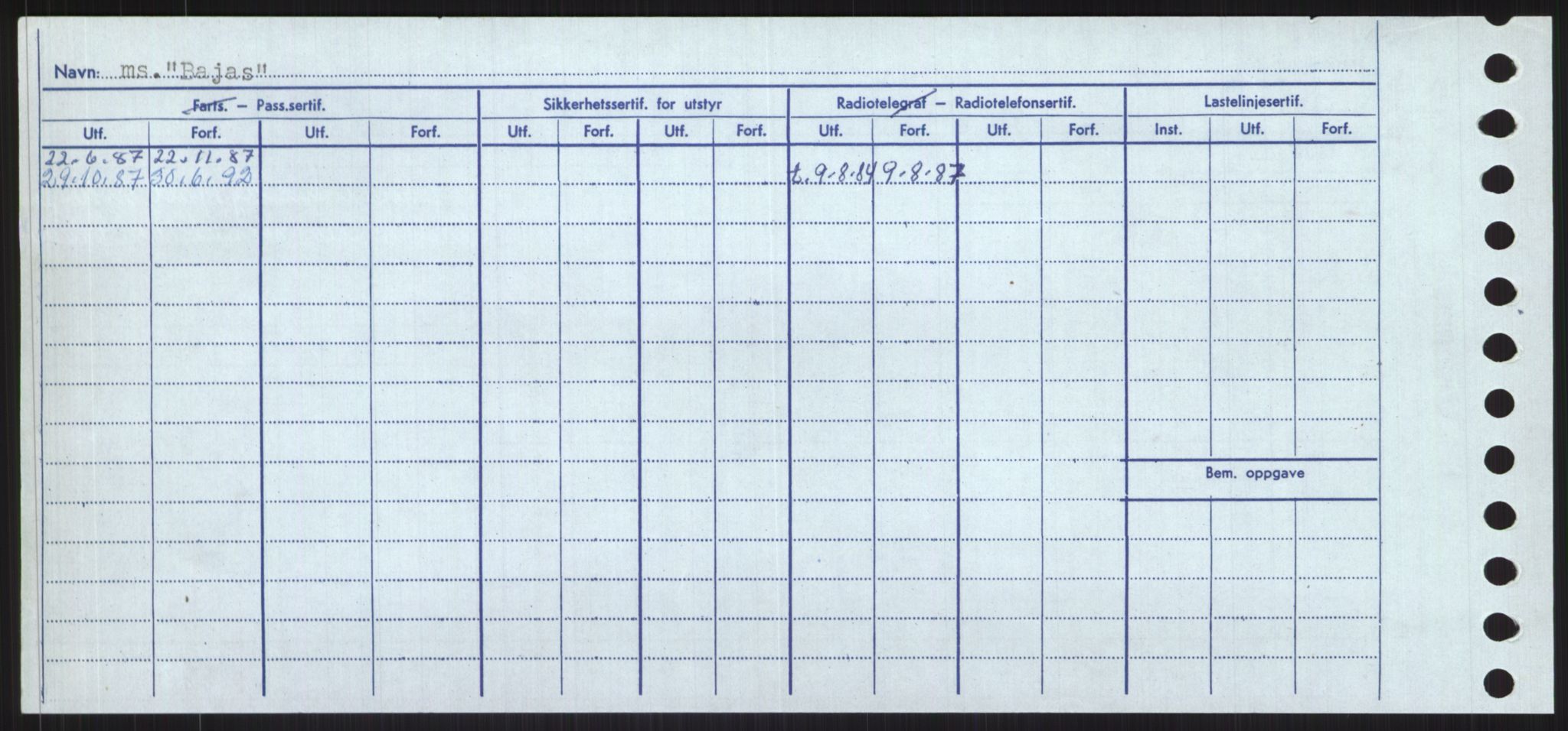 Sjøfartsdirektoratet med forløpere, Skipsmålingen, RA/S-1627/H/Ha/L0001/0001: Fartøy, A-Eig / Fartøy A-Bjøn, s. 594