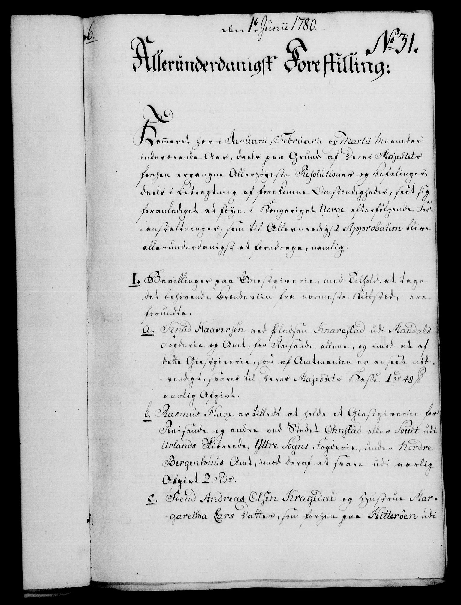 Rentekammeret, Kammerkanselliet, RA/EA-3111/G/Gf/Gfa/L0062: Norsk relasjons- og resolusjonsprotokoll (merket RK 52.62), 1780, s. 276