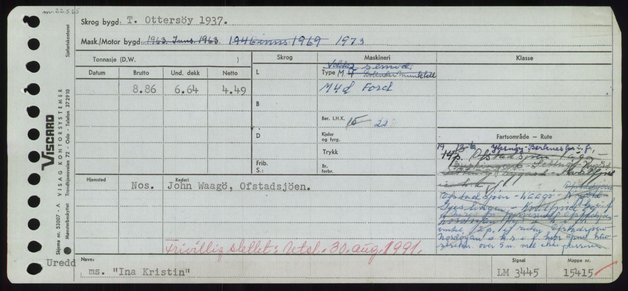 Sjøfartsdirektoratet med forløpere, Skipsmålingen, AV/RA-S-1627/H/Hd/L0018: Fartøy, I, s. 97