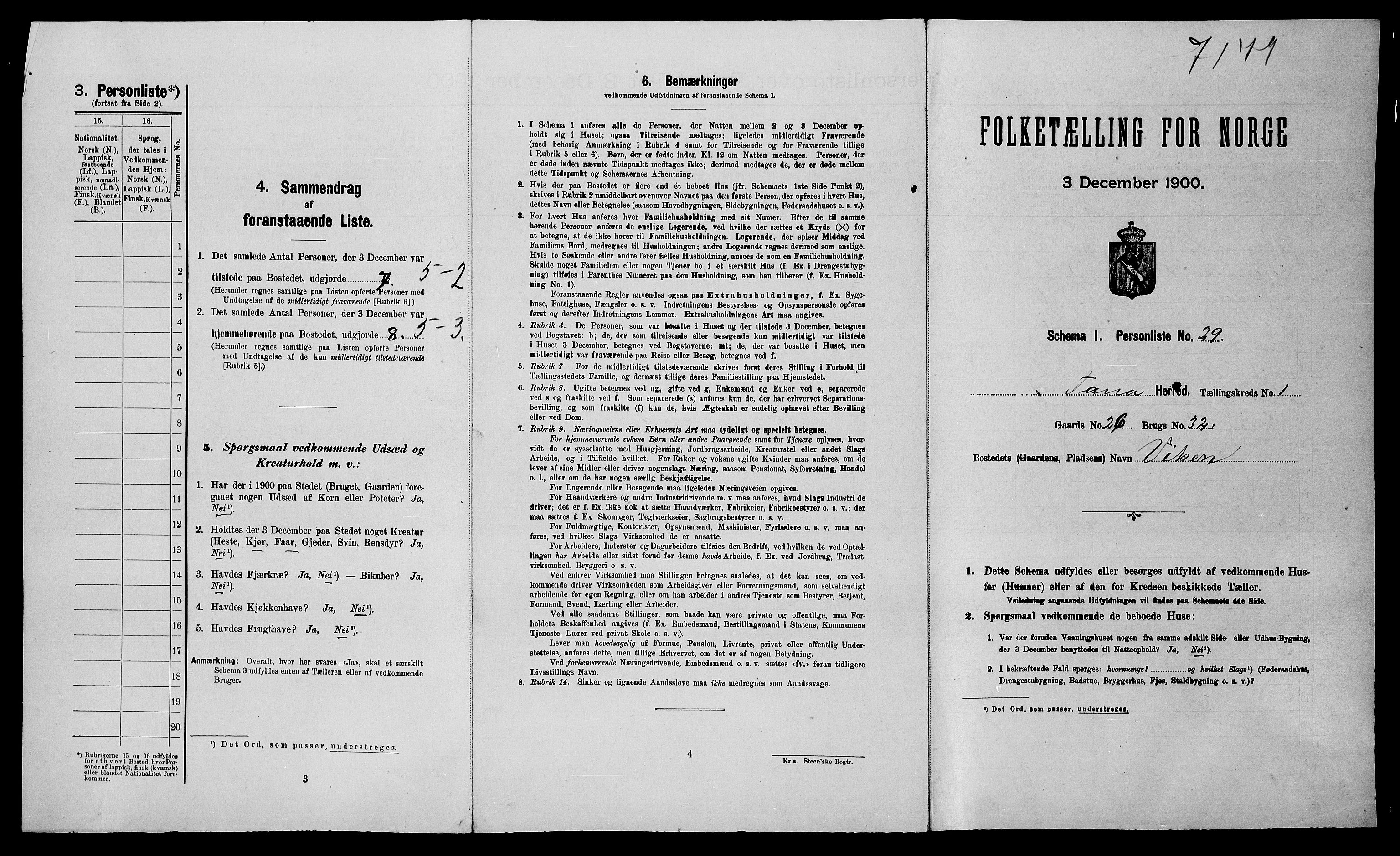 SATØ, Folketelling 1900 for 2025 Tana herred, 1900, s. 78