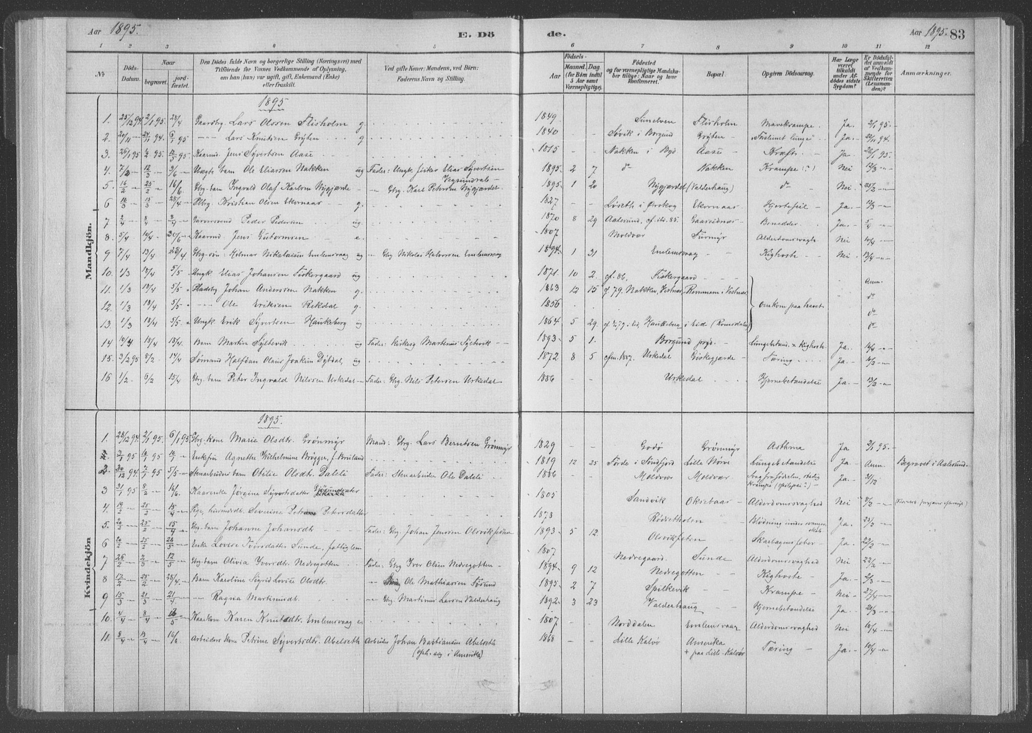 Ministerialprotokoller, klokkerbøker og fødselsregistre - Møre og Romsdal, SAT/A-1454/528/L0403: Ministerialbok nr. 528A13I, 1880-1947, s. 83