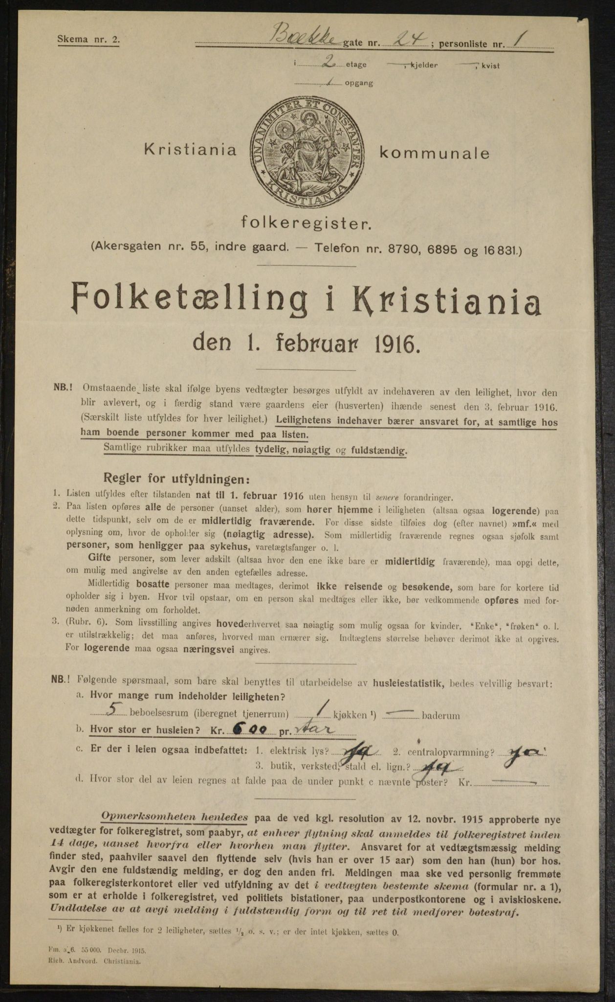 OBA, Kommunal folketelling 1.2.1916 for Kristiania, 1916, s. 11172