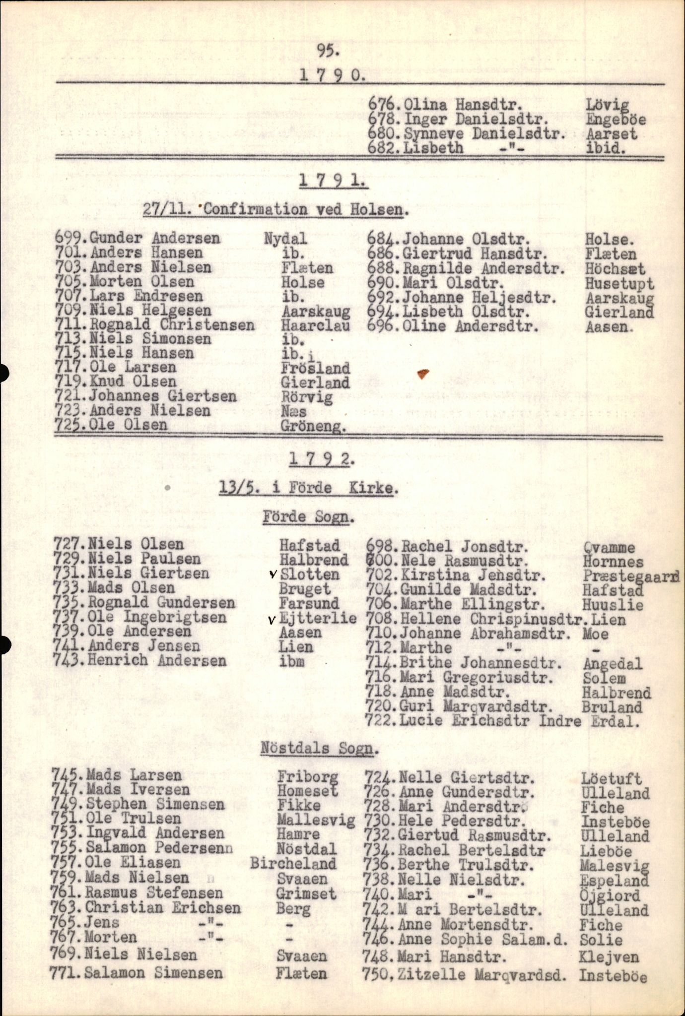 Samling av fulltekstavskrifter, SAB/FULLTEKST/B/14/0008: Førde sokneprestembete, ministerialbok nr. A 4, 1781-1802, s. 97