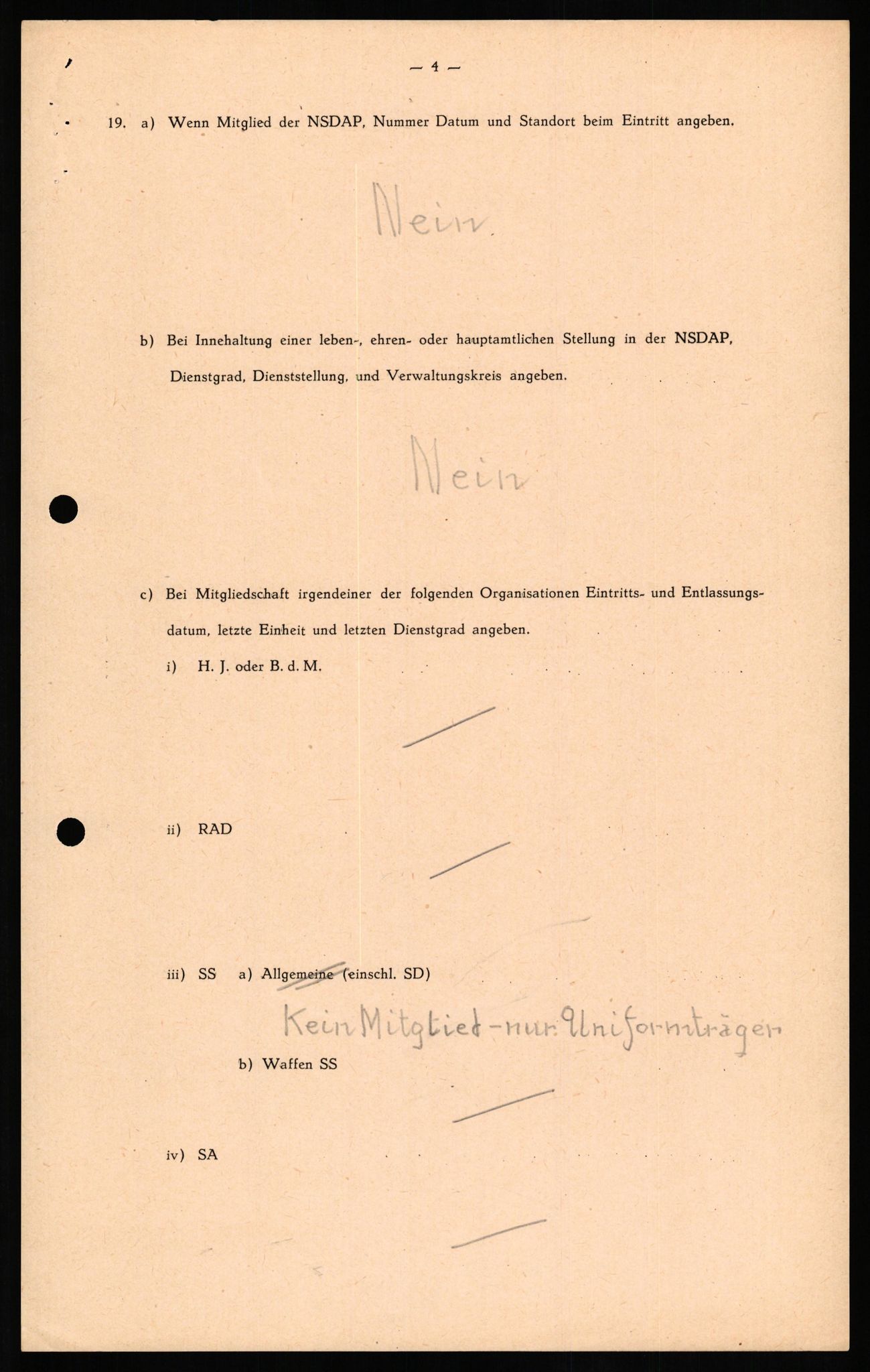 Forsvaret, Forsvarets overkommando II, AV/RA-RAFA-3915/D/Db/L0021: CI Questionaires. Tyske okkupasjonsstyrker i Norge. Tyskere., 1945-1946, s. 173