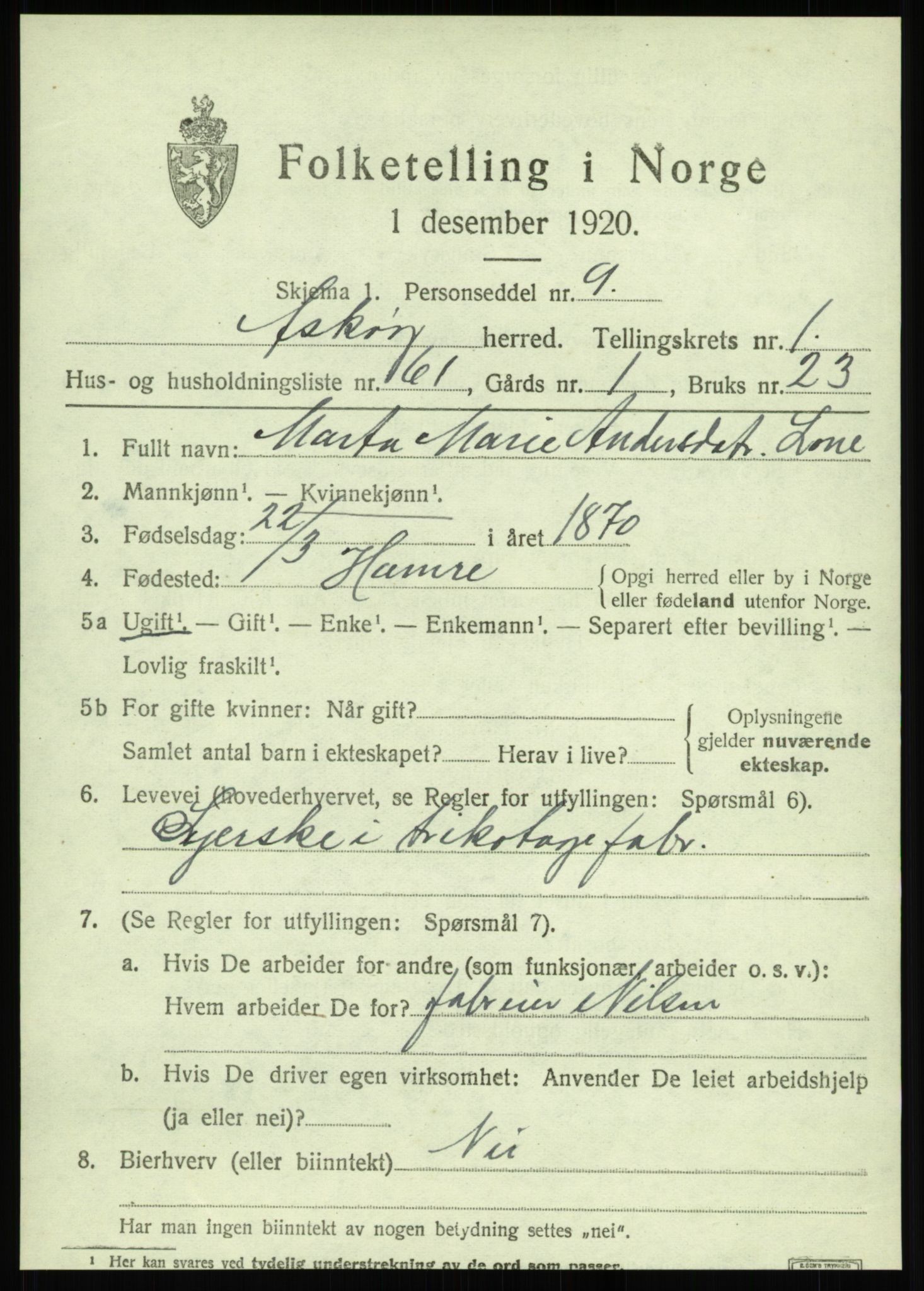 SAB, Folketelling 1920 for 1247 Askøy herred, 1920, s. 4116