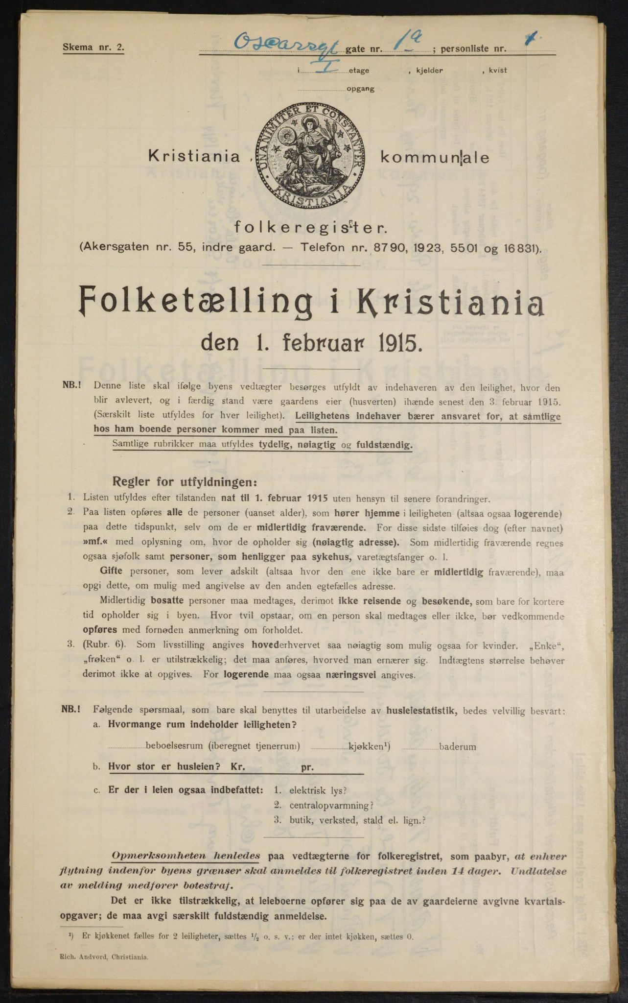 OBA, Kommunal folketelling 1.2.1915 for Kristiania, 1915, s. 75544
