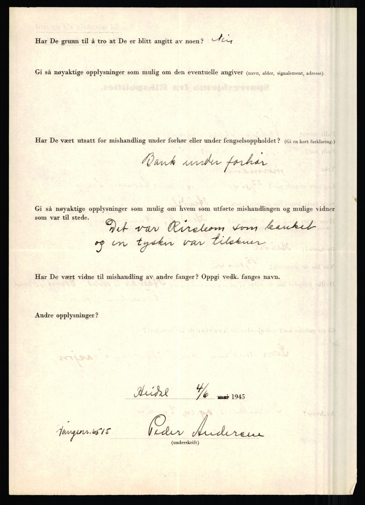 Rikspolitisjefen, AV/RA-S-1560/L/L0001: Abelseth, Rudolf - Berentsen, Odd, 1940-1945, s. 530