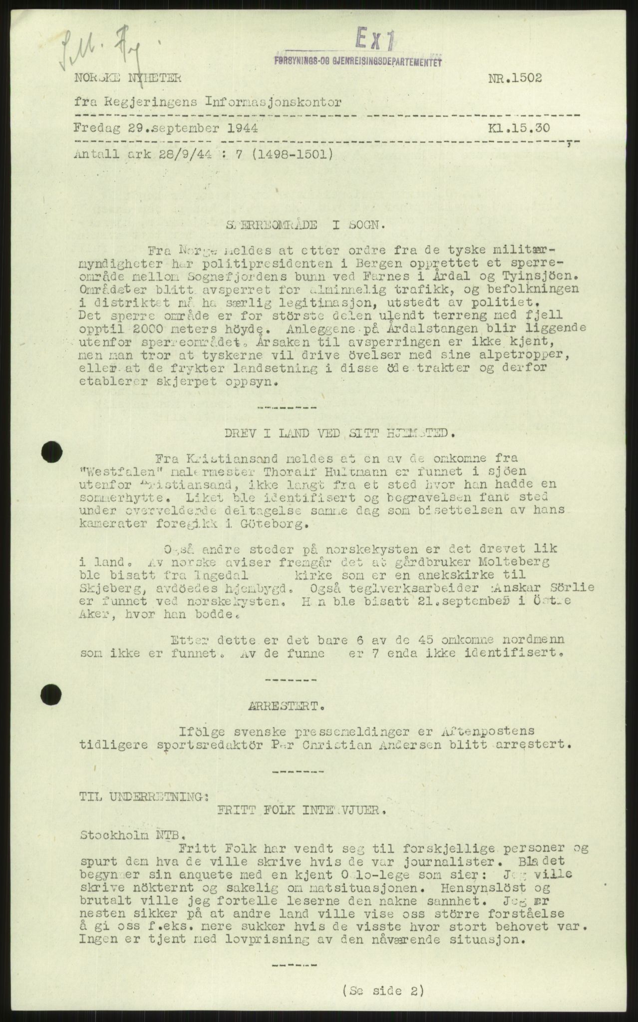 Kommunaldepartementet, Den alminnelige avdeling, AV/RA-S-1437/F/Fe, 1944, s. 145