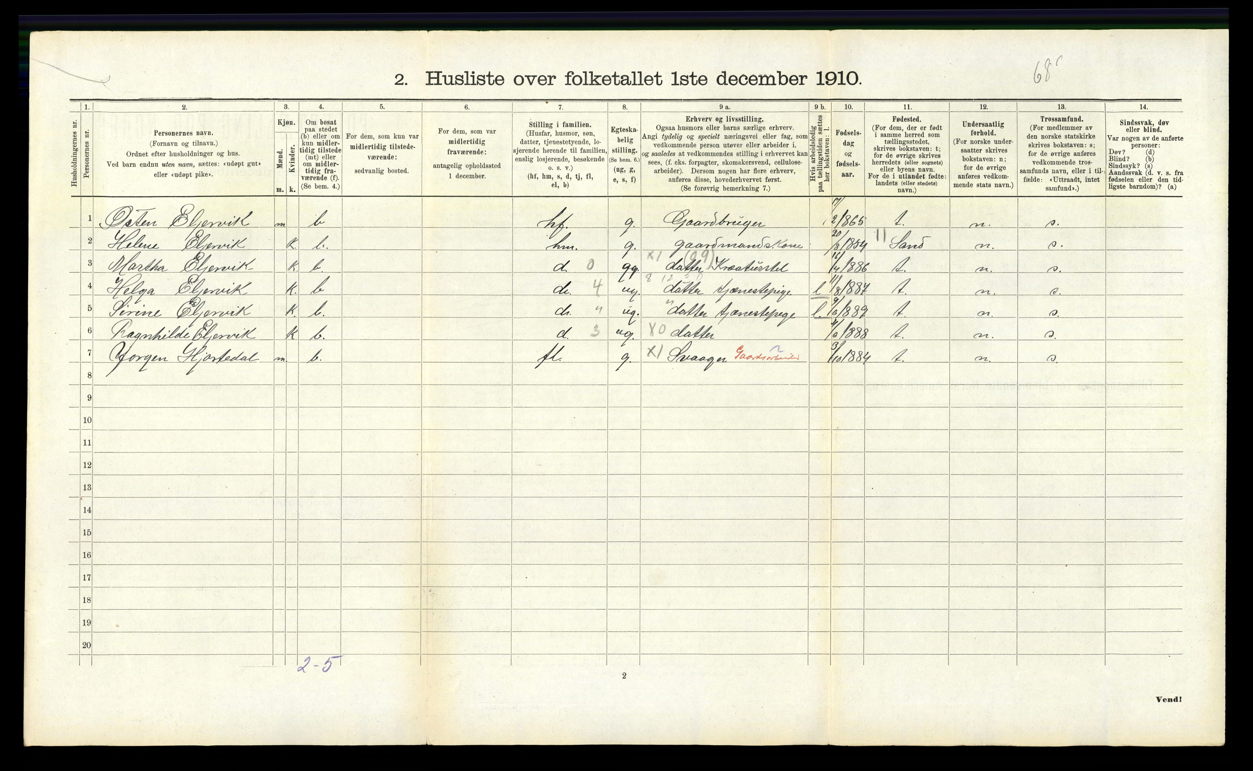 RA, Folketelling 1910 for 1212 Skånevik herred, 1910, s. 624