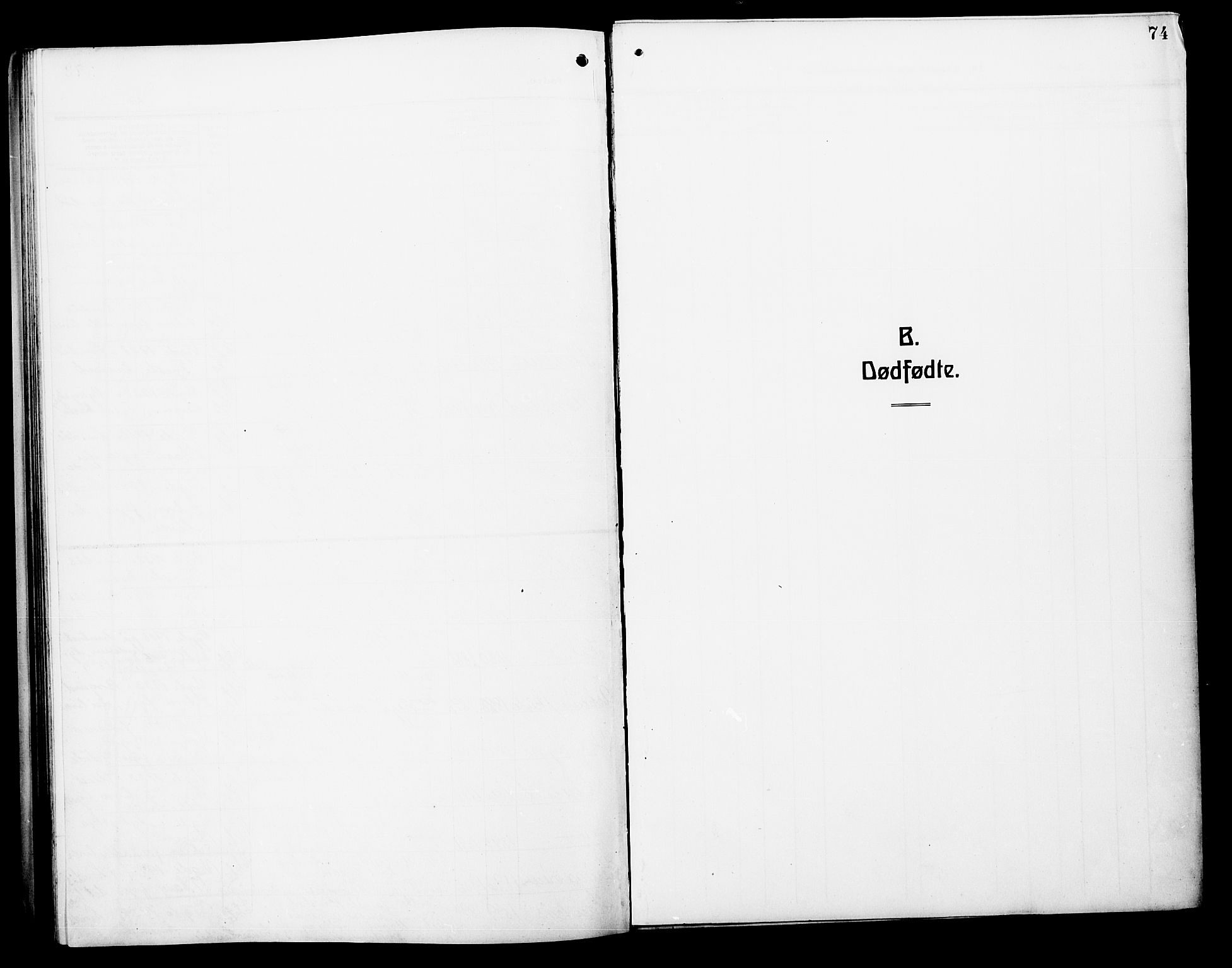 Lindås Sokneprestembete, SAB/A-76701/H/Hab: Klokkerbok nr. B 4, 1912-1929, s. 74