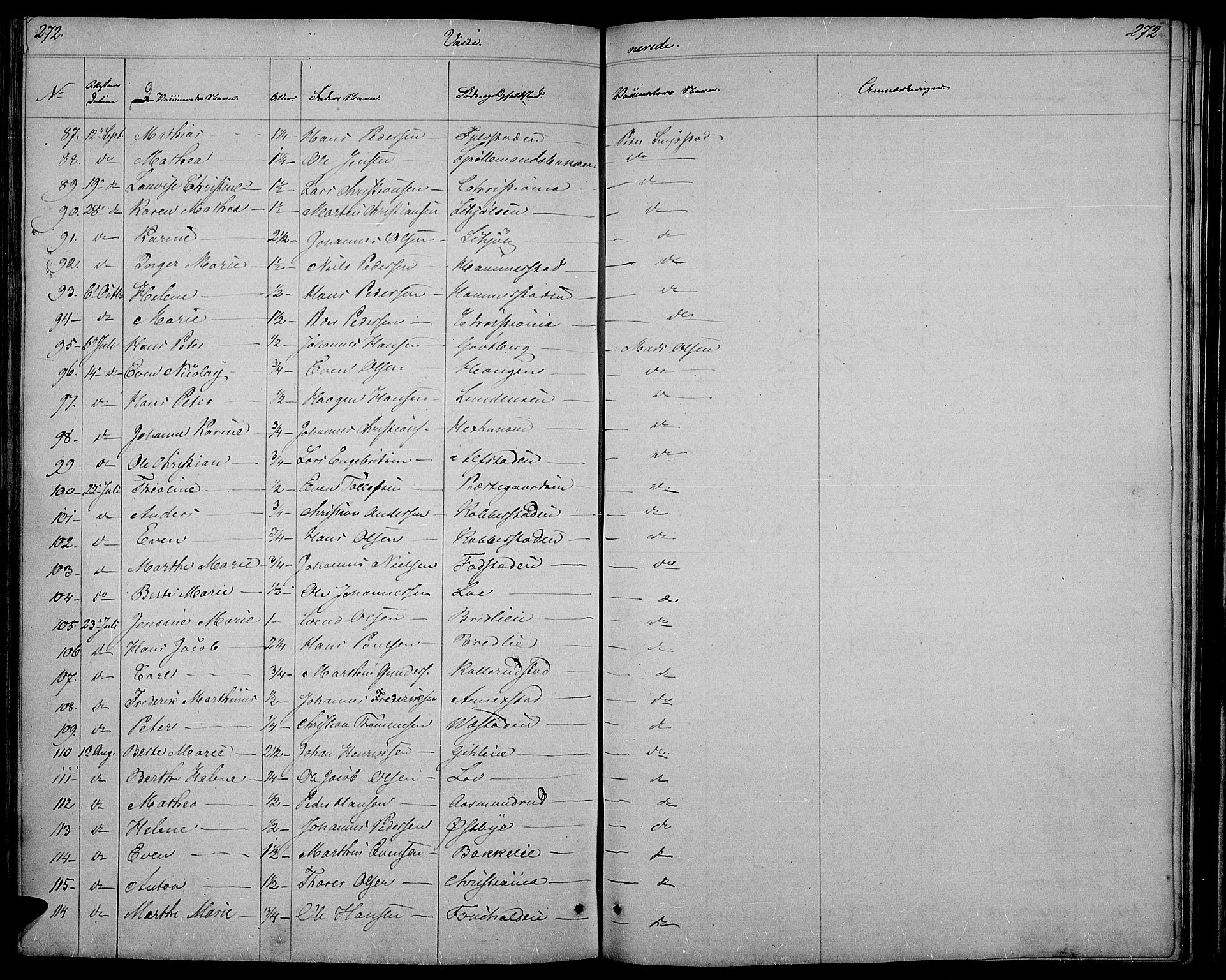 Østre Toten prestekontor, AV/SAH-PREST-104/H/Ha/Hab/L0002: Klokkerbok nr. 2, 1840-1847, s. 272