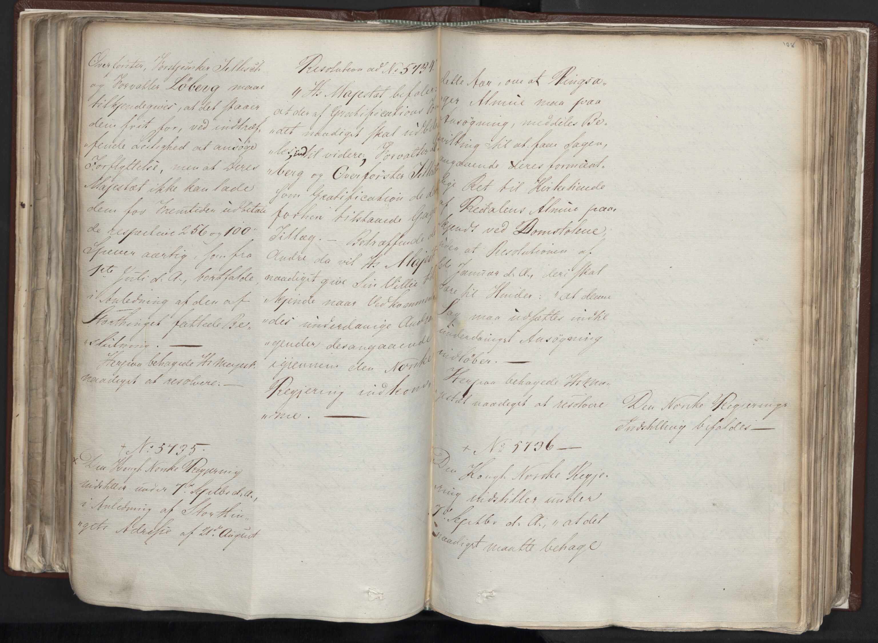 Statsrådssekretariatet, AV/RA-S-1001/A/Ab/L0012: Kgl. res. nr. 5679-6008 II, 1821, s. 207b-108a