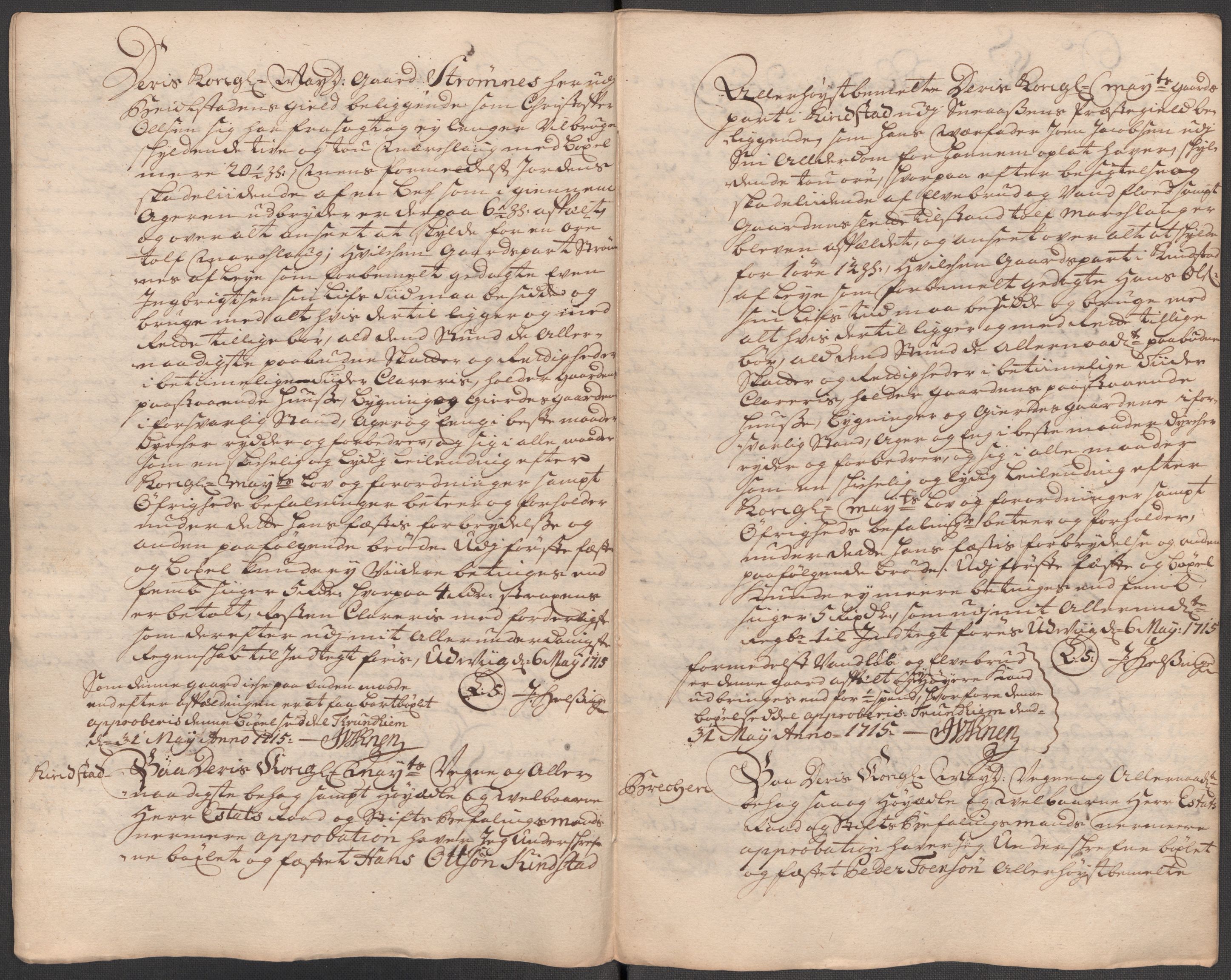 Rentekammeret inntil 1814, Reviderte regnskaper, Fogderegnskap, RA/EA-4092/R63/L4323: Fogderegnskap Inderøy, 1715, s. 258