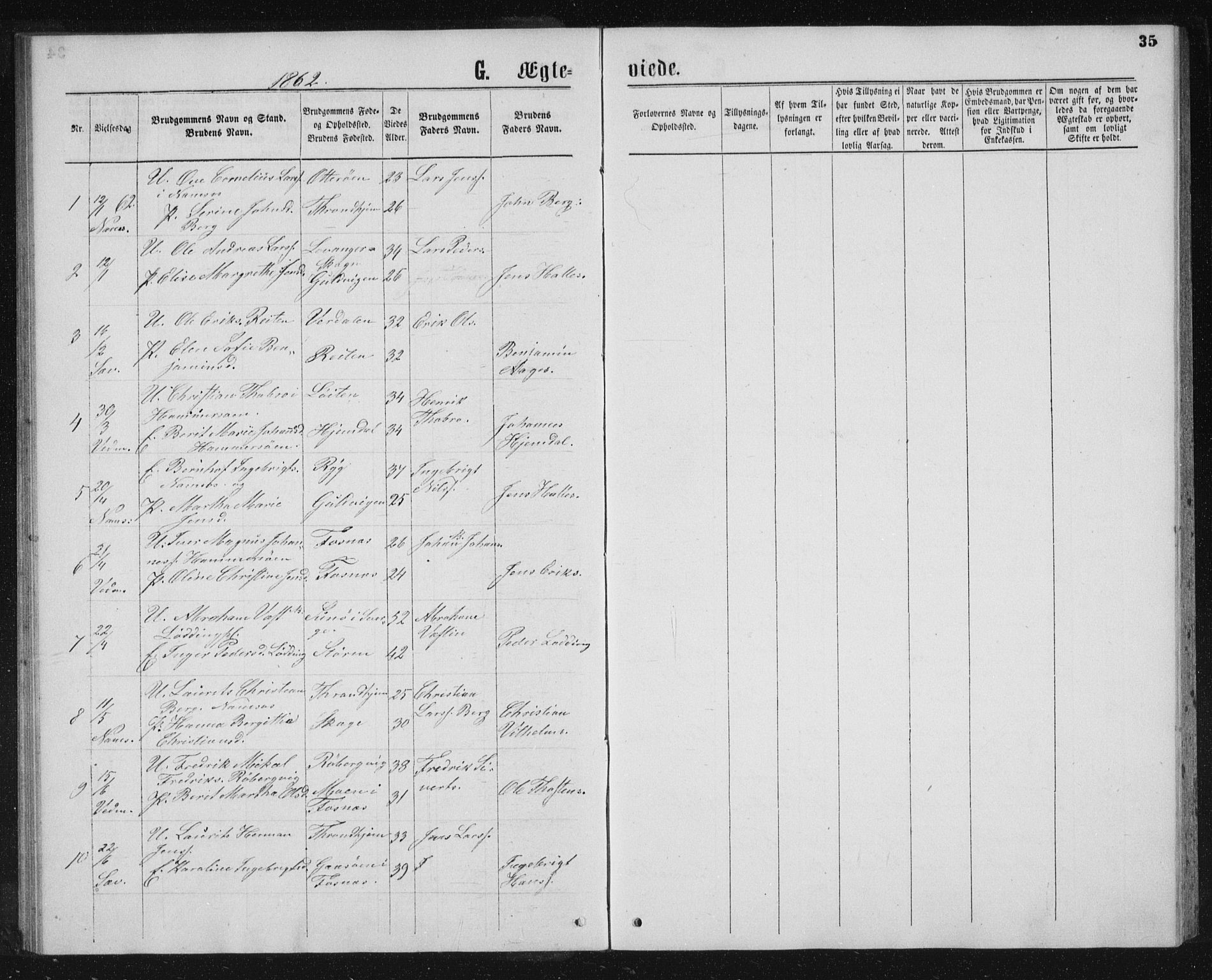 Ministerialprotokoller, klokkerbøker og fødselsregistre - Nord-Trøndelag, AV/SAT-A-1458/768/L0568: Ministerialbok nr. 768A03, 1836-1865, s. 35