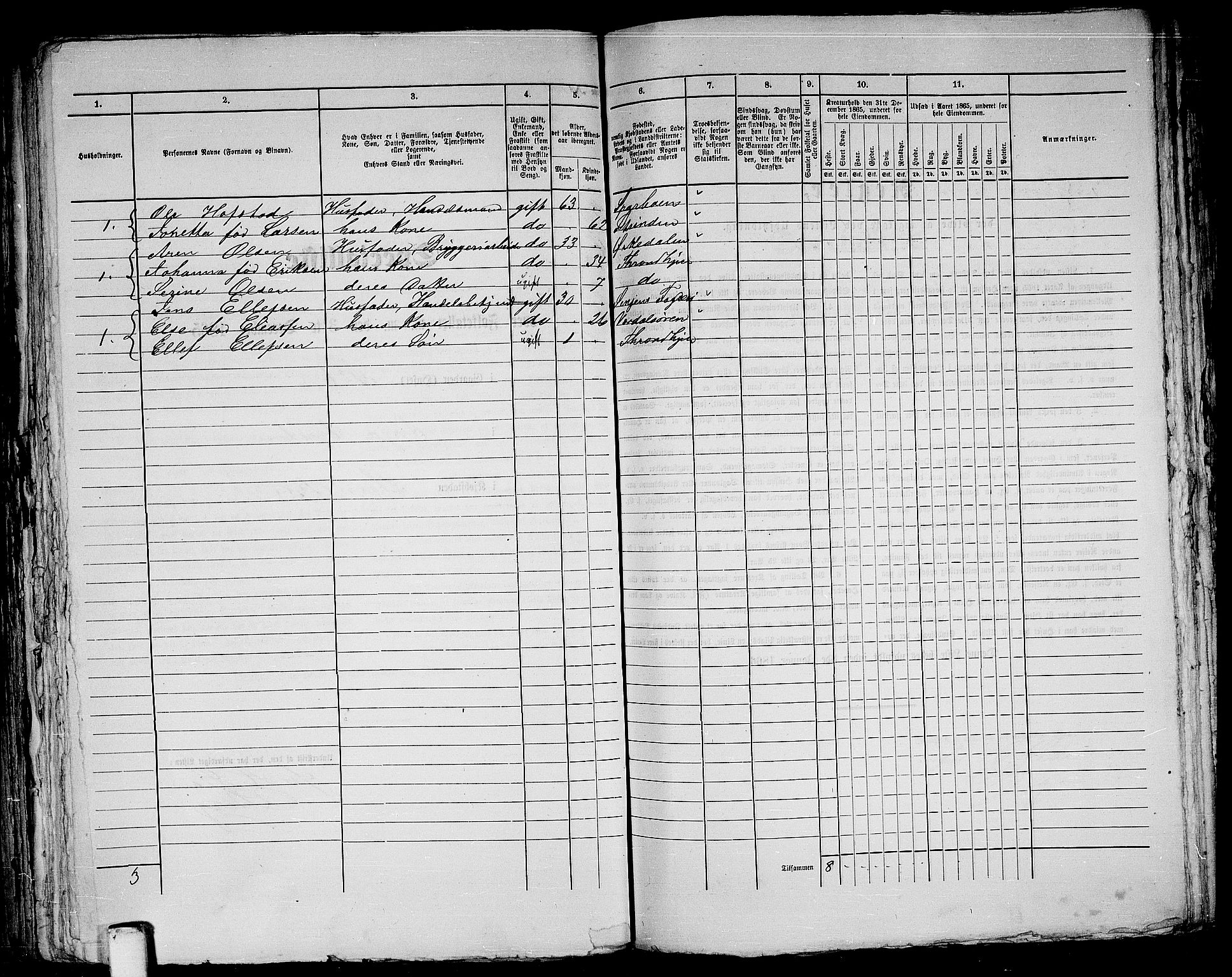 RA, Folketelling 1865 for 1601 Trondheim kjøpstad, 1865, s. 346