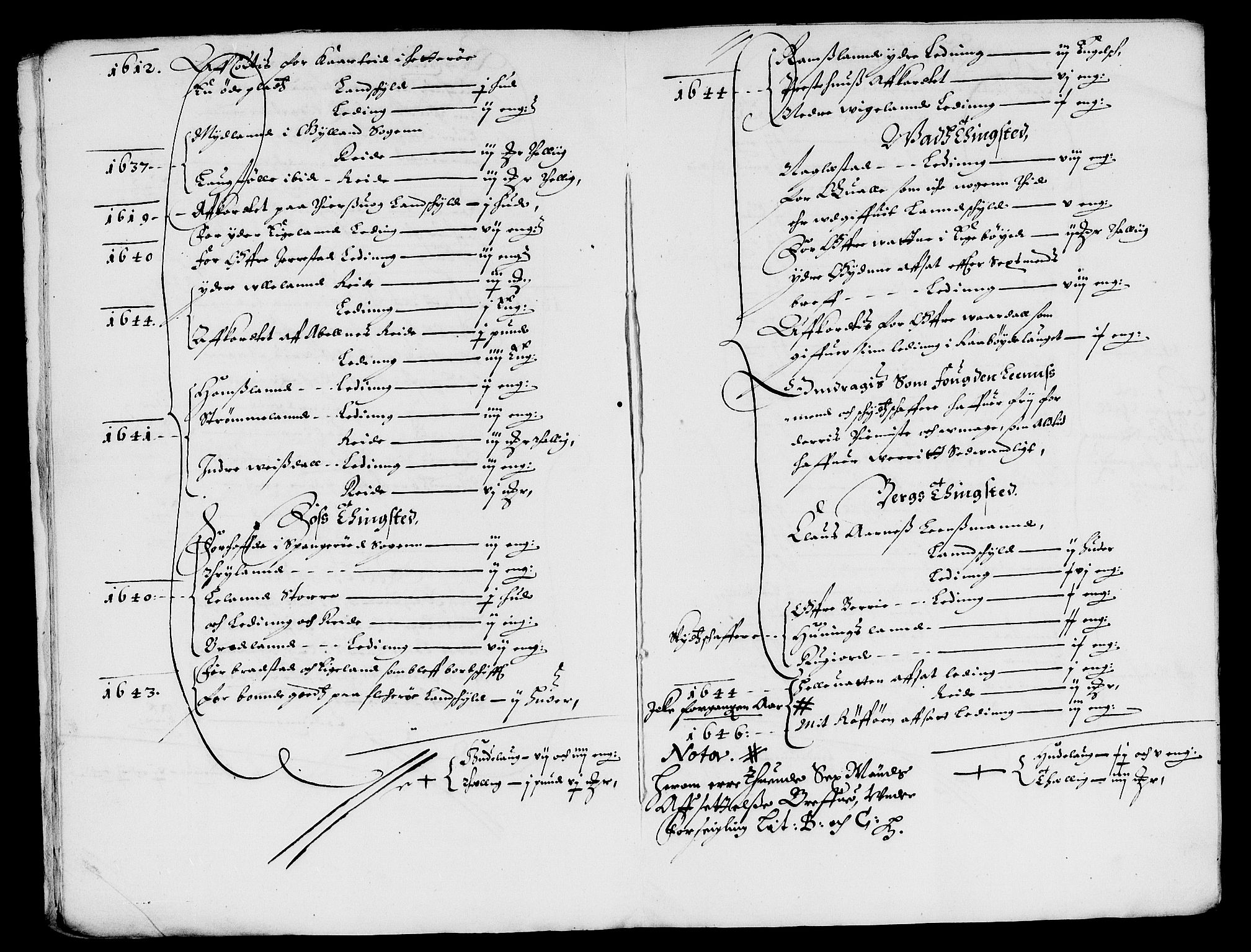 Rentekammeret inntil 1814, Reviderte regnskaper, Lensregnskaper, AV/RA-EA-5023/R/Rb/Rbr/L0016: Lista len, 1645-1647