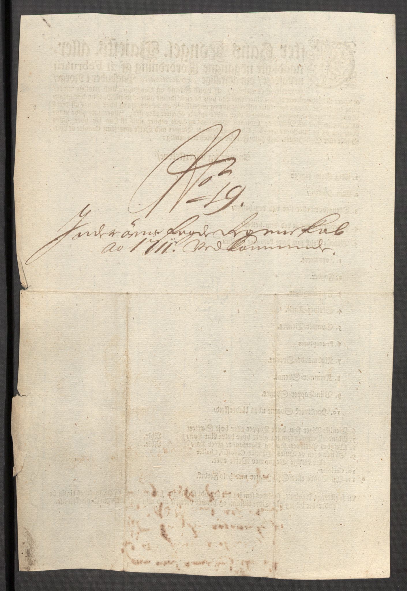 Rentekammeret inntil 1814, Reviderte regnskaper, Fogderegnskap, RA/EA-4092/R63/L4319: Fogderegnskap Inderøy, 1711, s. 279