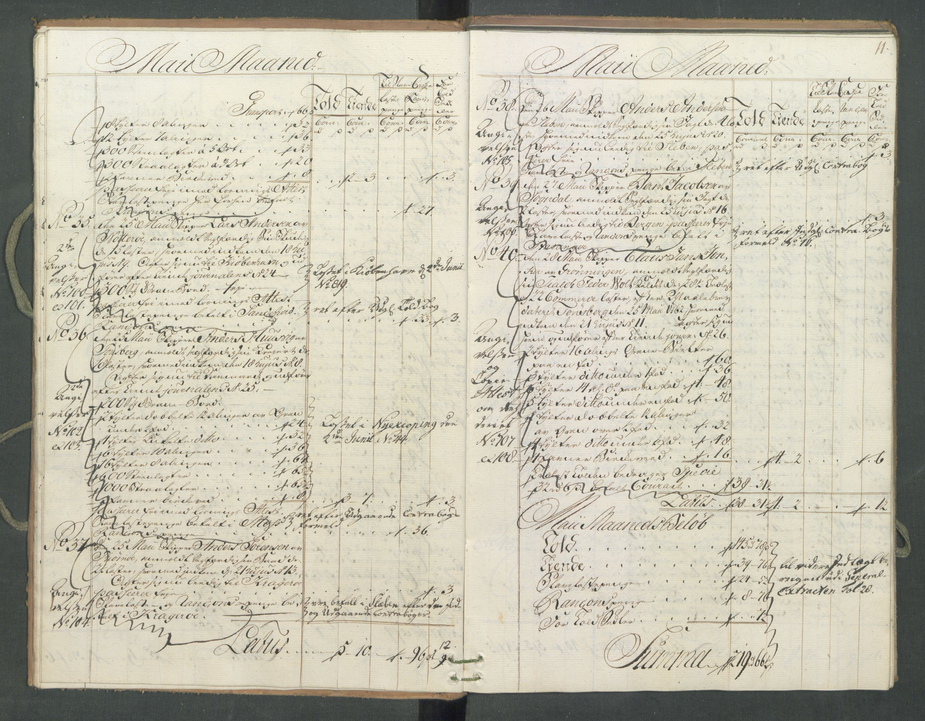 Generaltollkammeret, tollregnskaper, AV/RA-EA-5490/R10/L0024/0002: Tollregnskaper Tønsberg / Utgående hovedtollbok, 1762, s. 10b-11a