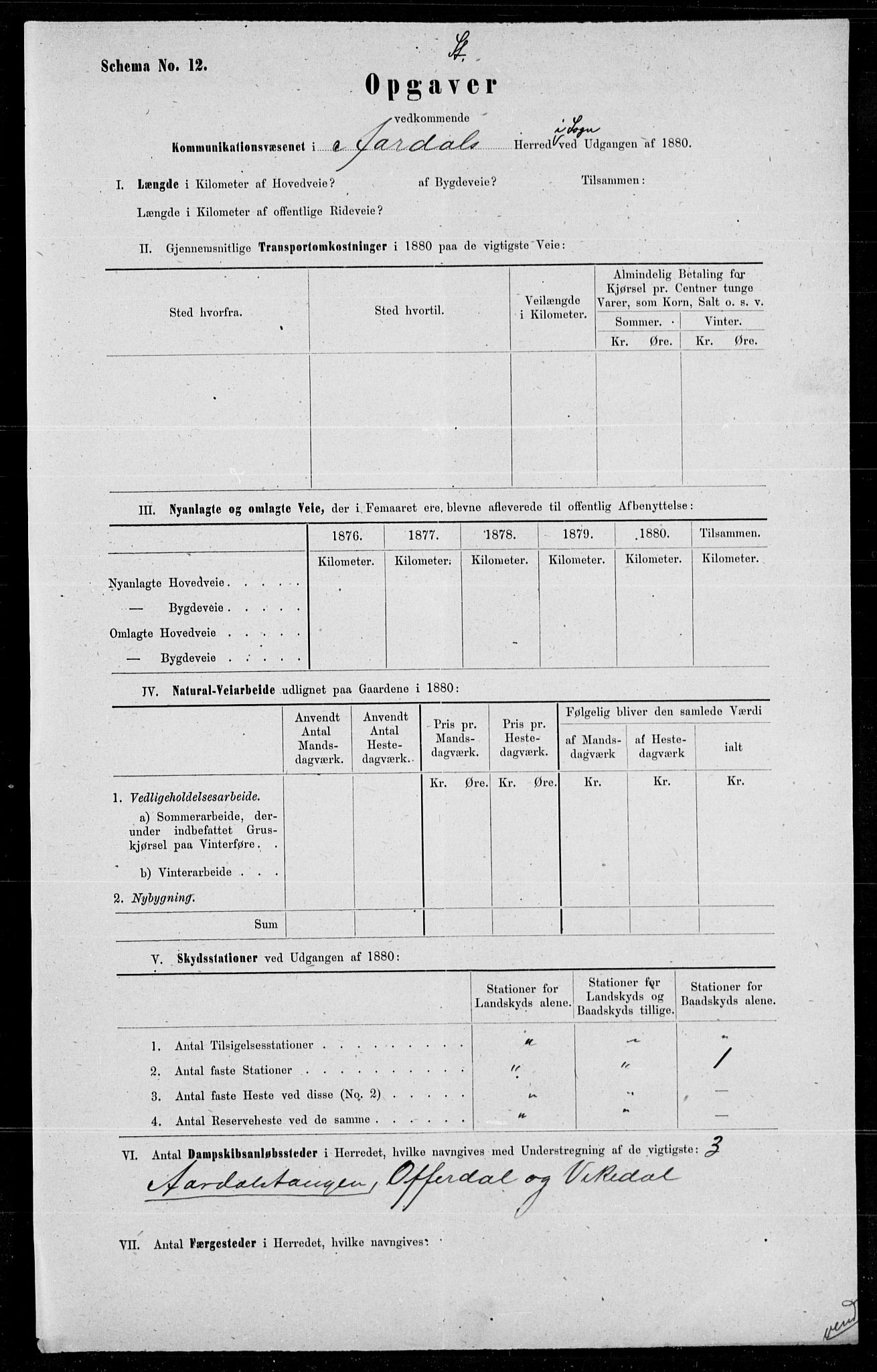 Statistisk sentralbyrå, Næringsøkonomiske emner, Generelt - Amtmennenes femårsberetninger, AV/RA-S-2233/F/Fa/L0056: --, 1876-1880, s. 3