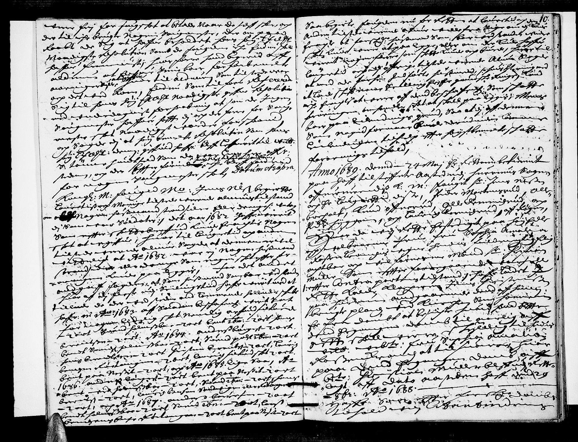 Lier, Røyken og Hurum sorenskriveri, SAKO/A-89/F/Fa/L0030: Tingbok, 1689, s. 10