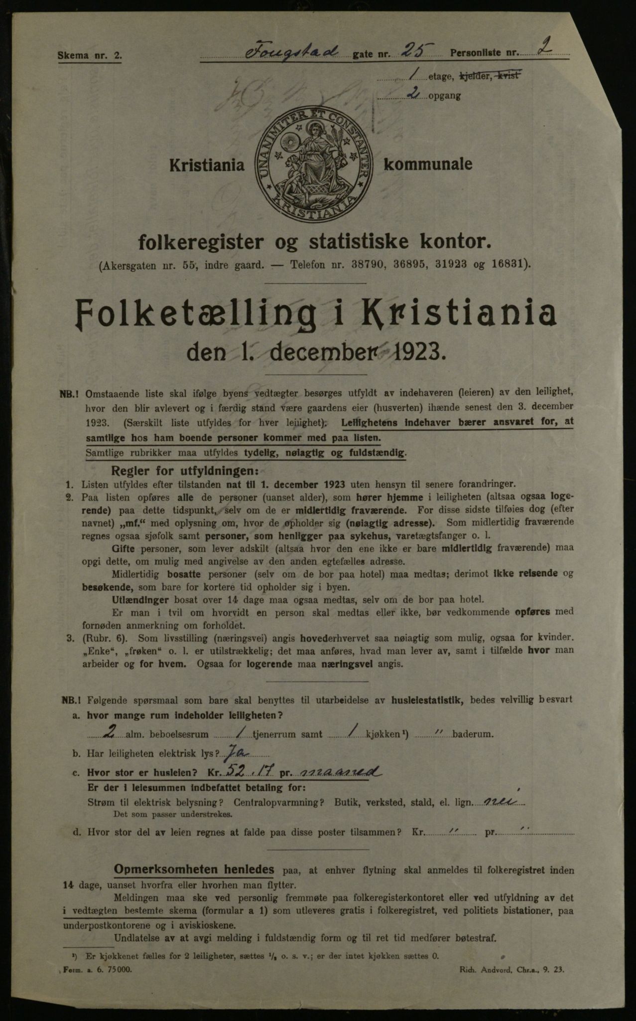 OBA, Kommunal folketelling 1.12.1923 for Kristiania, 1923, s. 28491