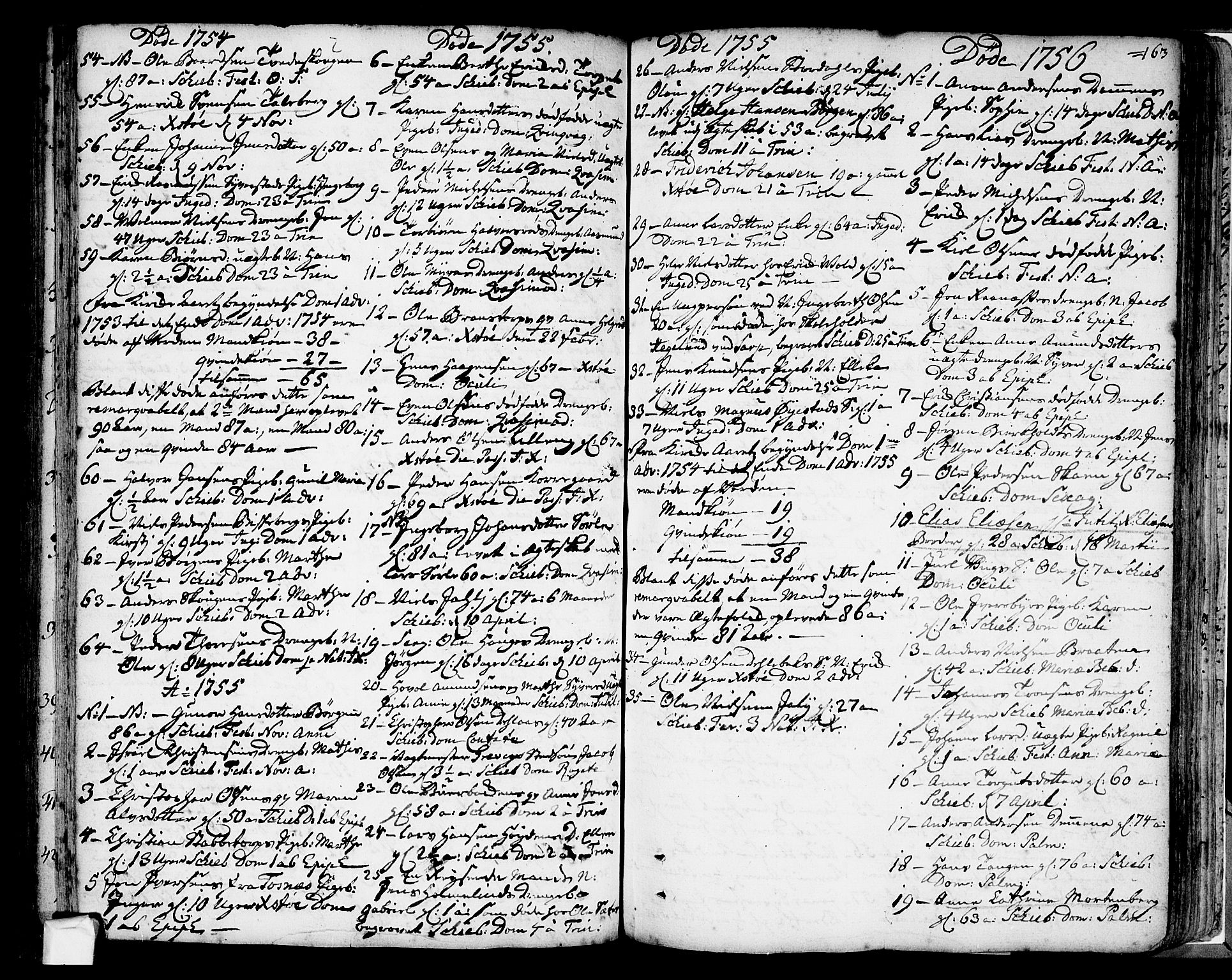 Skjeberg prestekontor Kirkebøker, SAO/A-10923/F/Fa/L0002: Ministerialbok nr. I 2, 1726-1791, s. 163