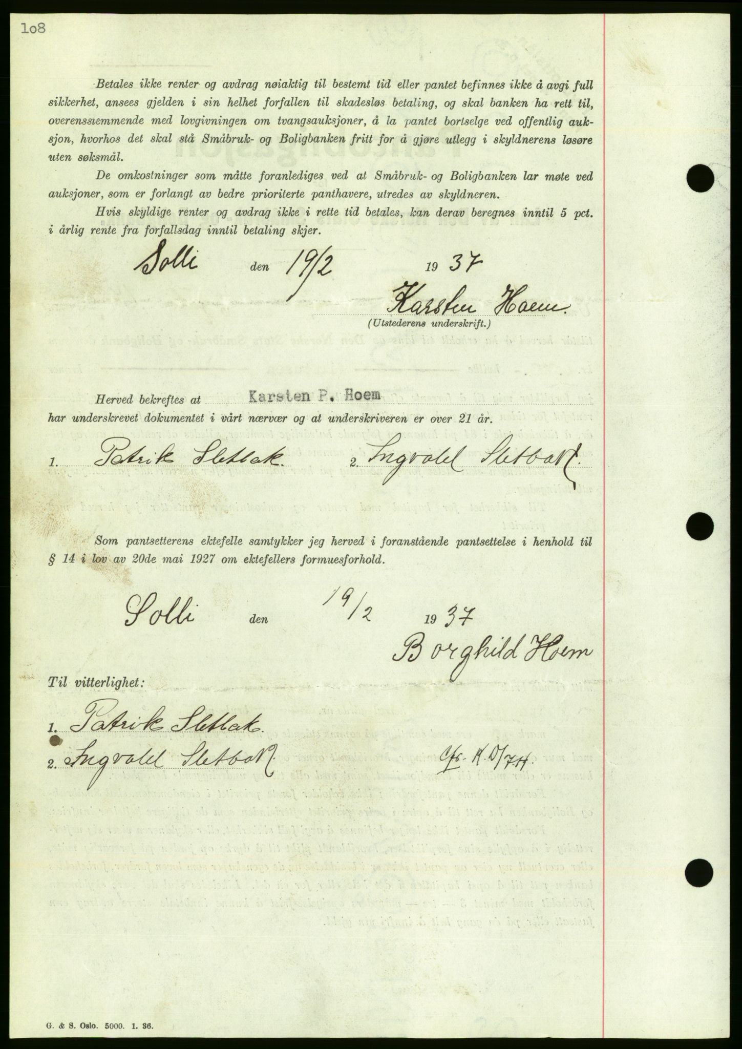 Nordmøre sorenskriveri, AV/SAT-A-4132/1/2/2Ca/L0091: Pantebok nr. B81, 1937-1937, Dagboknr: 756/1937