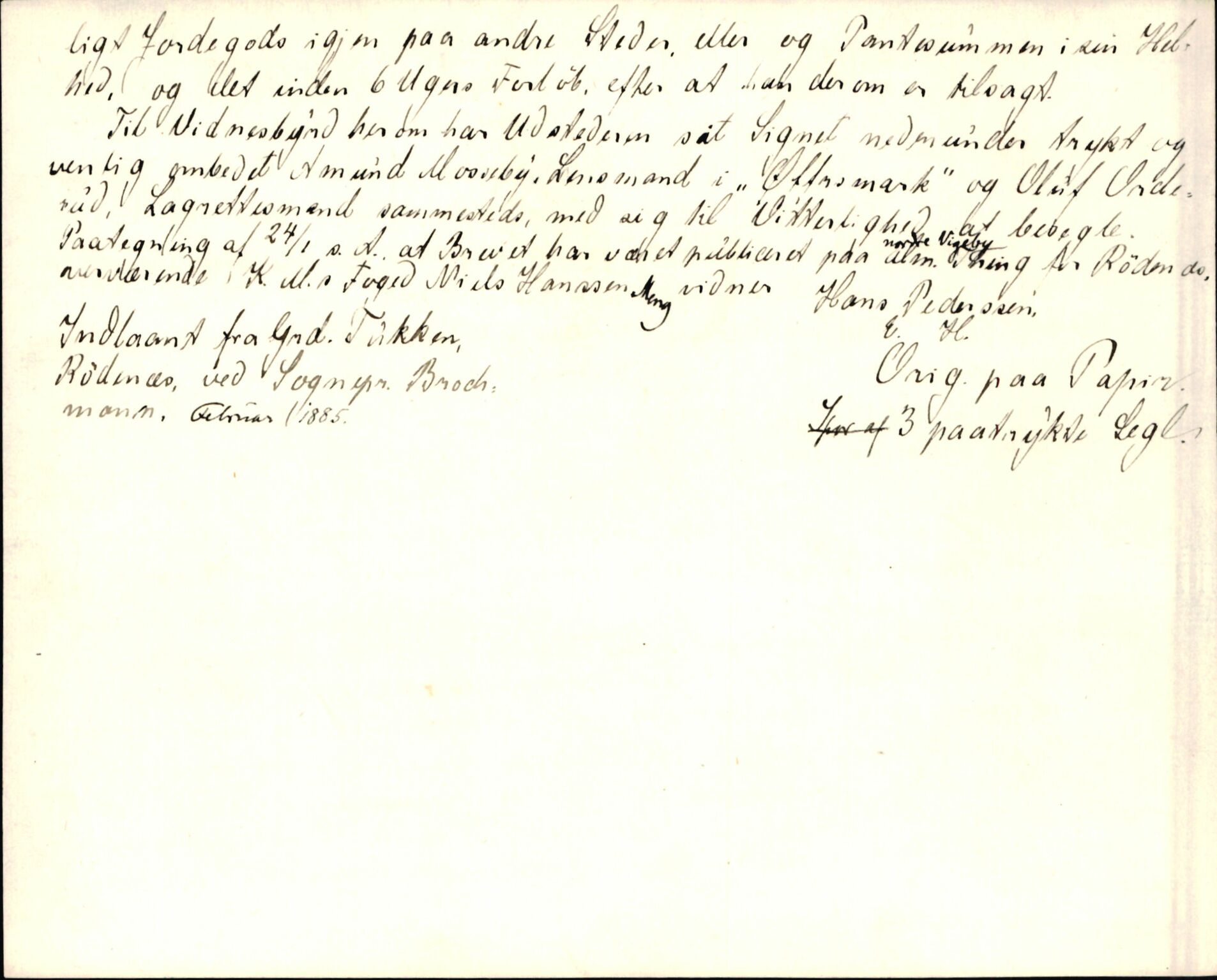 Riksarkivets diplomsamling, AV/RA-EA-5965/F35/F35d/L0004: Innlånte diplomer, seddelregister, 1643-1660, s. 442