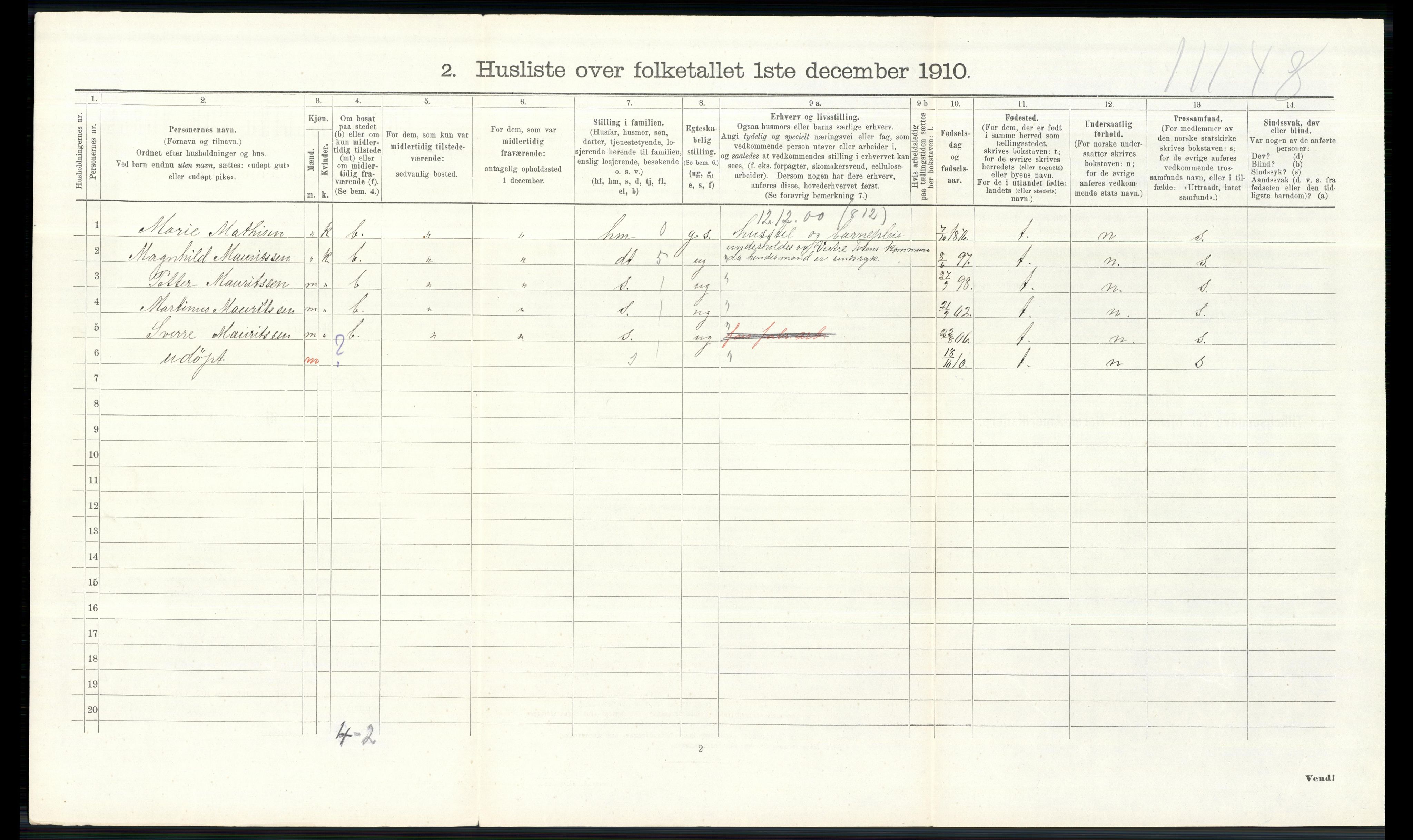 RA, Folketelling 1910 for 0528 Østre Toten herred, 1910, s. 2718