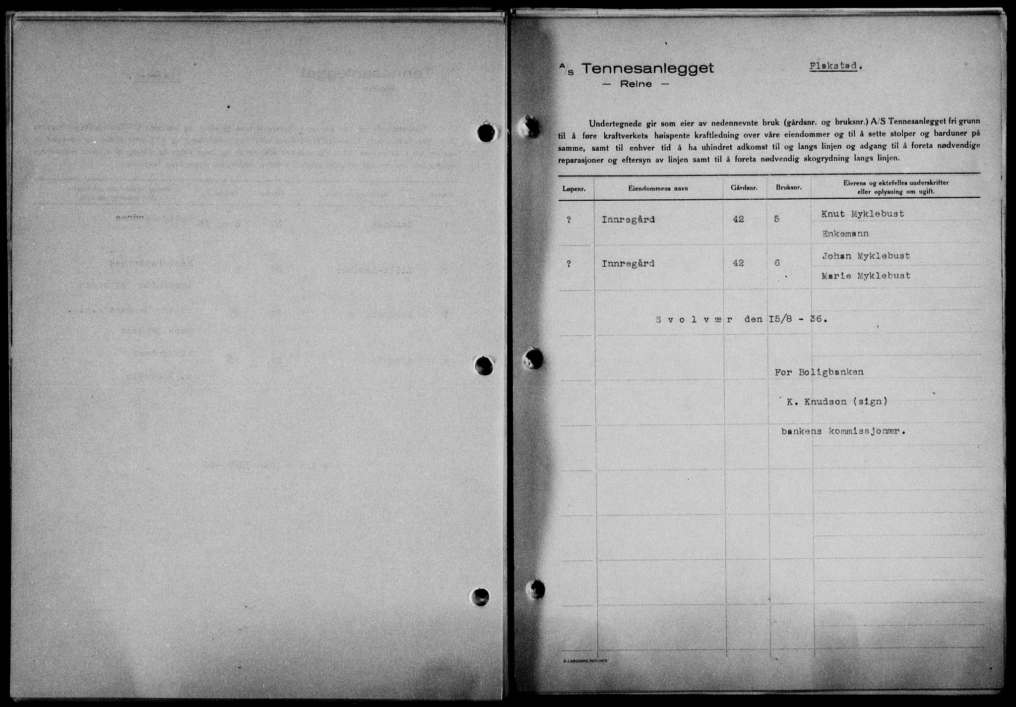 Lofoten sorenskriveri, AV/SAT-A-0017/1/2/2C/L0001a: Pantebok nr. 1a, 1936-1937, Dagboknr: 2354/1936