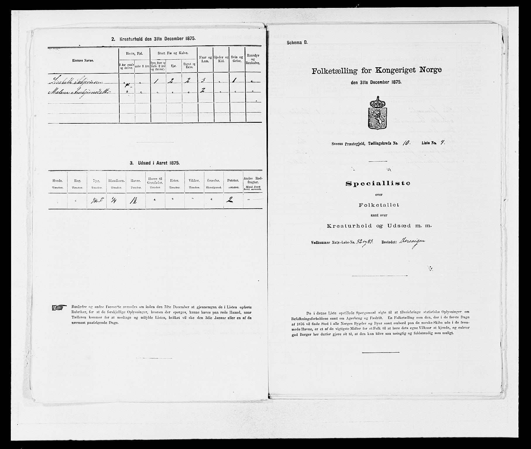 SAB, Folketelling 1875 for 1216P Sveio prestegjeld, 1875, s. 1254