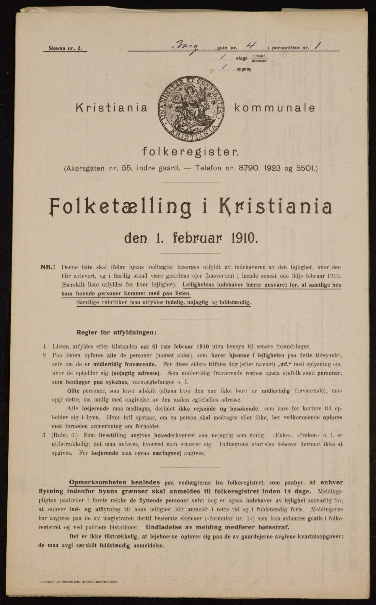 OBA, Kommunal folketelling 1.2.1910 for Kristiania, 1910, s. 7398