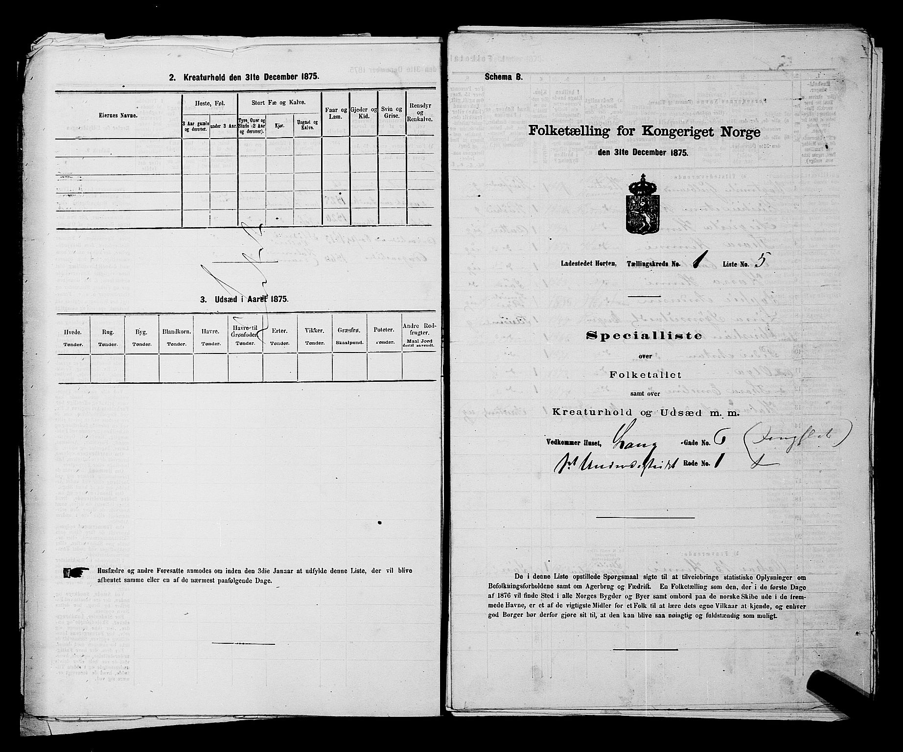 SAKO, Folketelling 1875 for 0703P Horten prestegjeld, 1875, s. 42