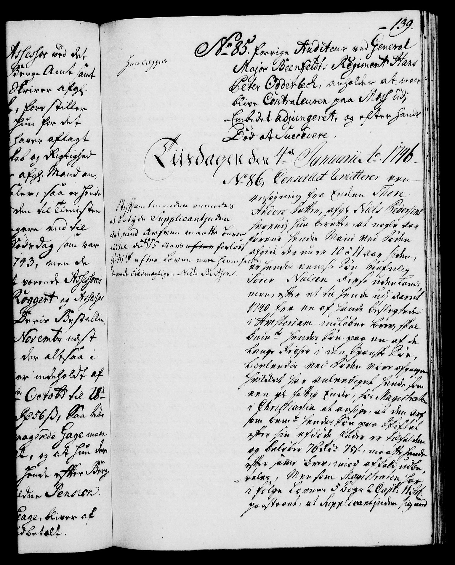 Rentekammeret, Kammerkanselliet, RA/EA-3111/G/Gh/Gha/L0027: Norsk ekstraktmemorialprotokoll (merket RK 53.72), 1745-1746, s. 139