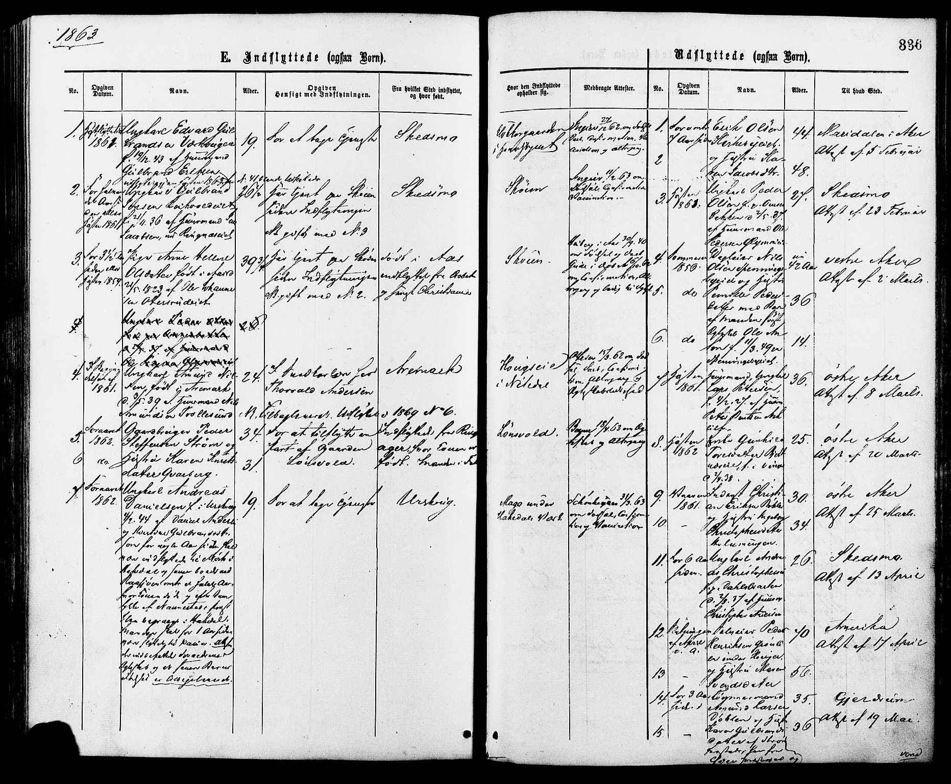Nittedal prestekontor Kirkebøker, AV/SAO-A-10365a/F/Fa/L0006: Ministerialbok nr. I 6, 1863-1878, s. 336