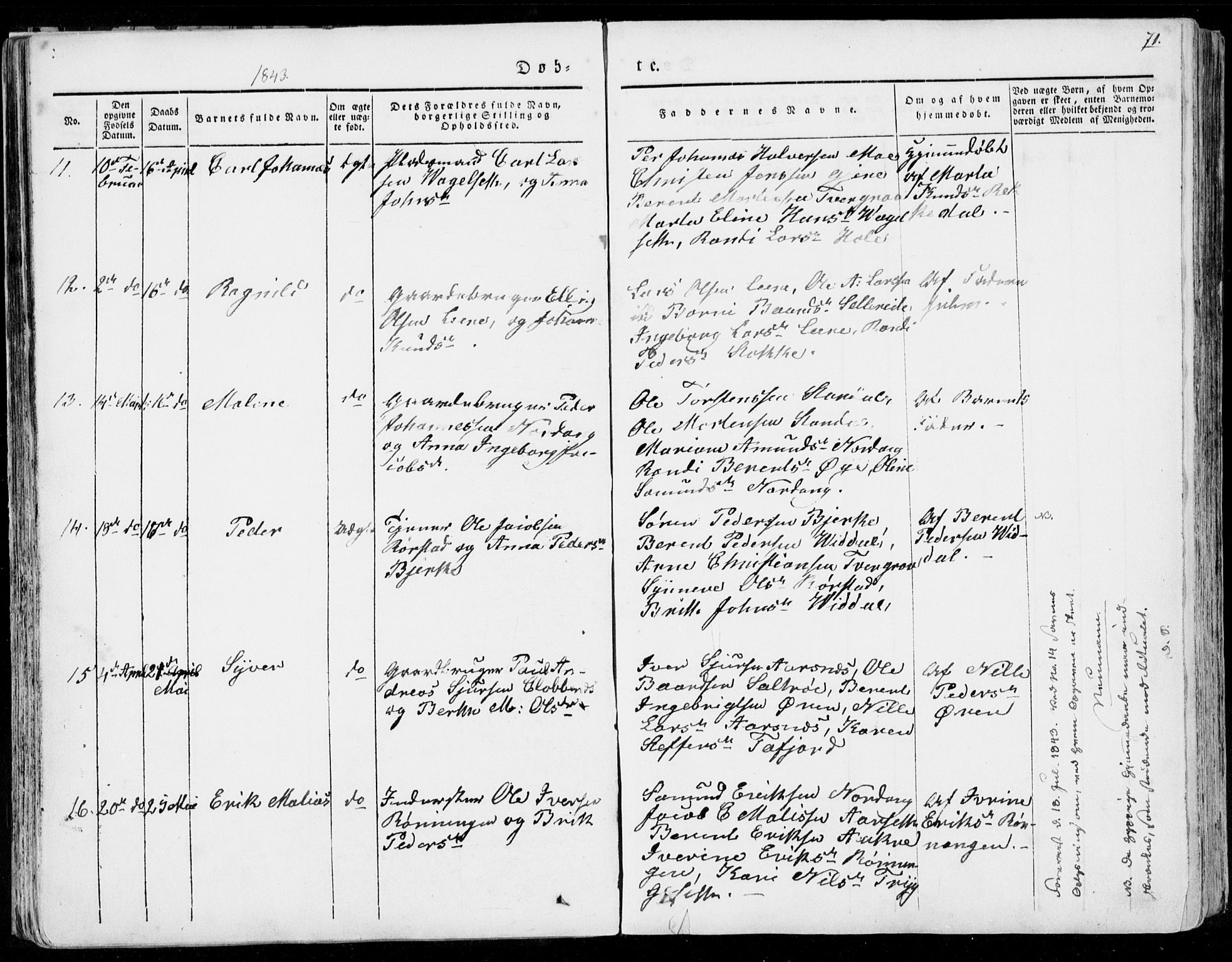 Ministerialprotokoller, klokkerbøker og fødselsregistre - Møre og Romsdal, AV/SAT-A-1454/515/L0208: Ministerialbok nr. 515A04, 1830-1846, s. 71