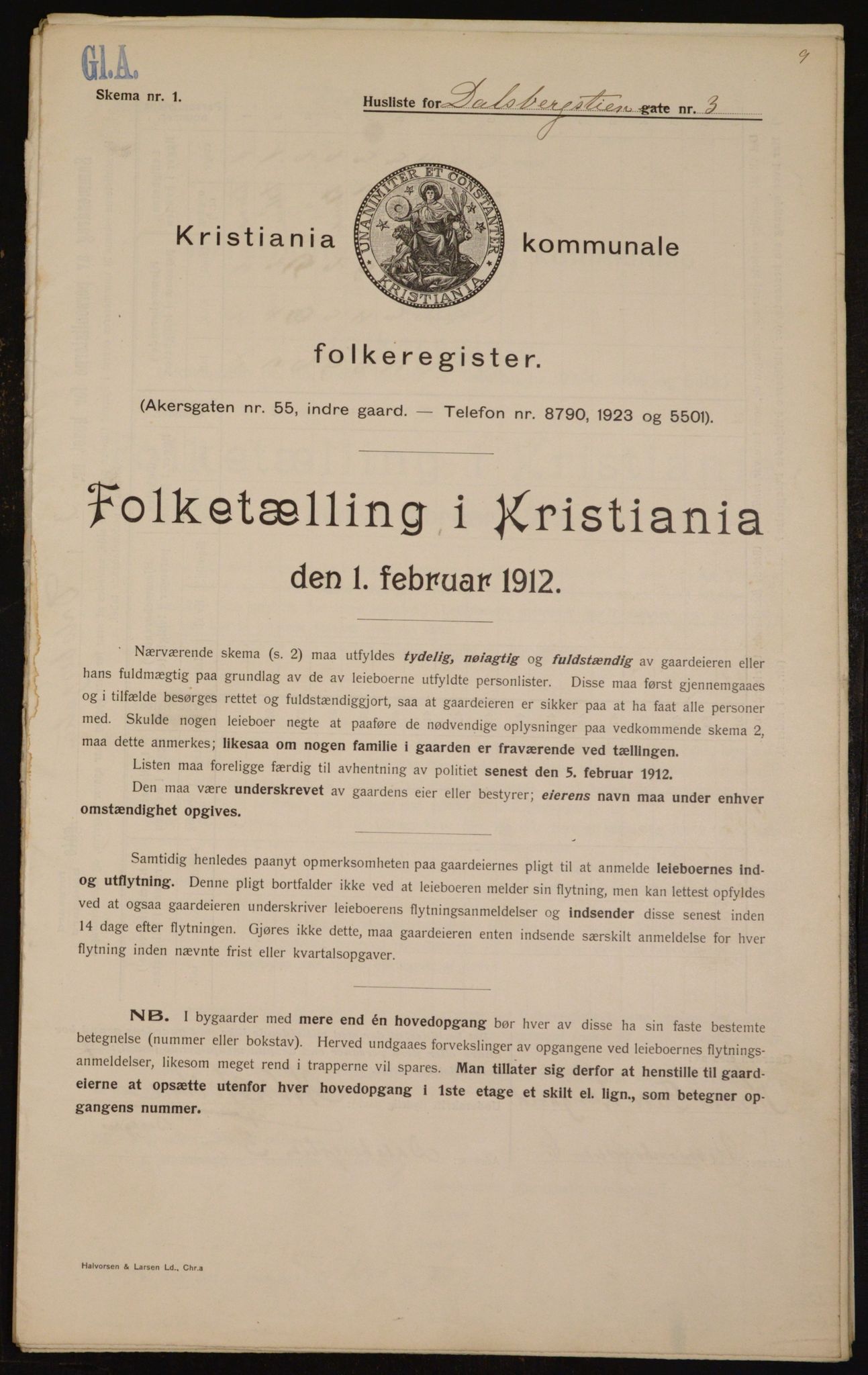 OBA, Kommunal folketelling 1.2.1912 for Kristiania, 1912, s. 13929