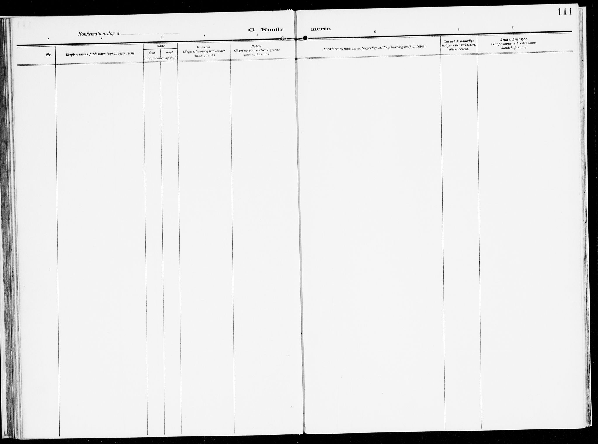 Stryn Sokneprestembete, AV/SAB-A-82501: Ministerialbok nr. B 2, 1908-1936, s. 111