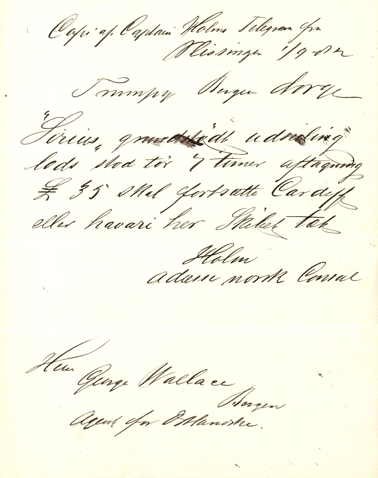 Pa 63 - Østlandske skibsassuranceforening, VEMU/A-1079/G/Ga/L0015/0010: Havaridokumenter / Cuba, Sirius, Freyr, Noatun, Frey, 1882, s. 5