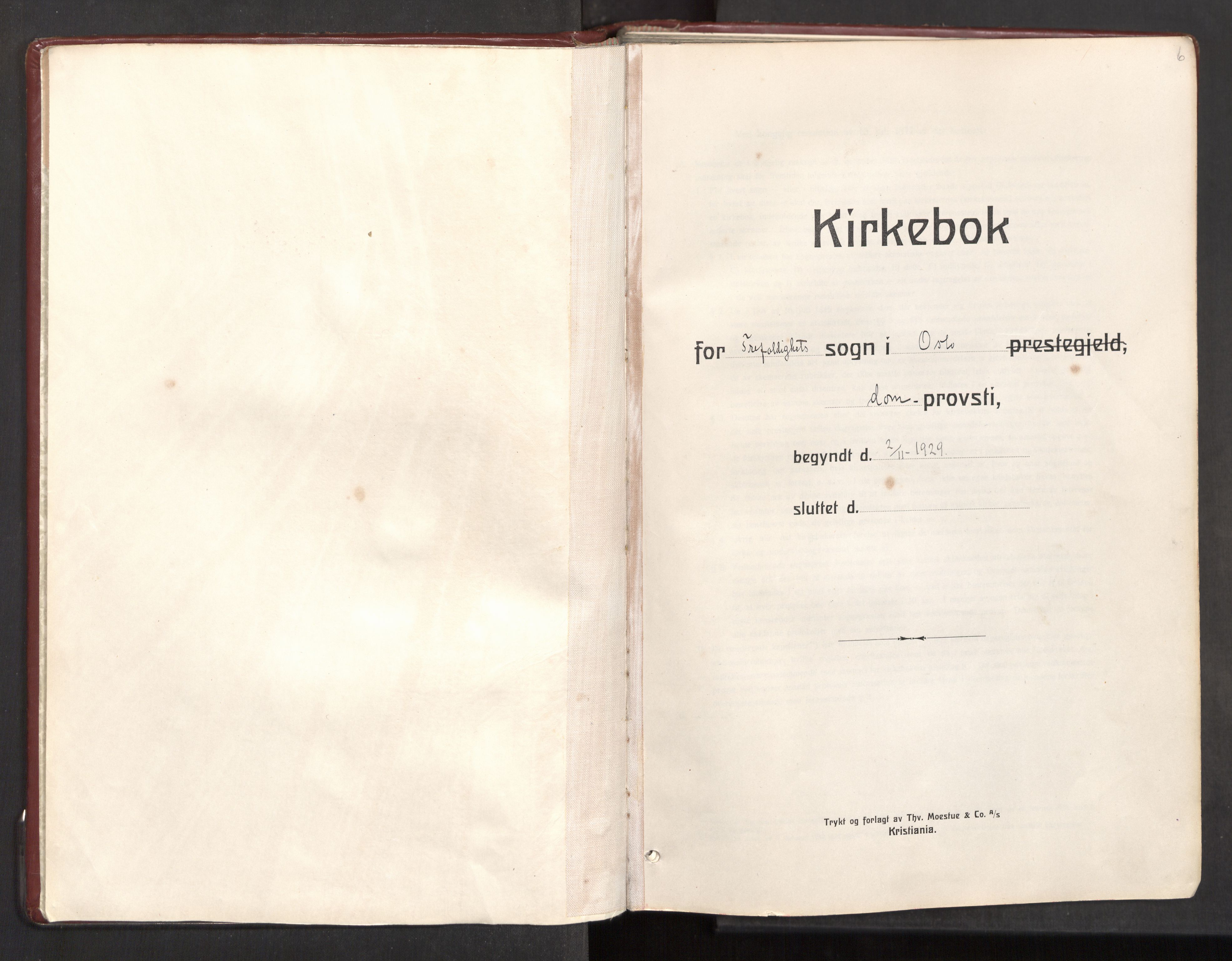 Trefoldighet prestekontor Kirkebøker, SAO/A-10882/F/Fd/L0006: Ministerialbok nr. IV 6, 1929-1957