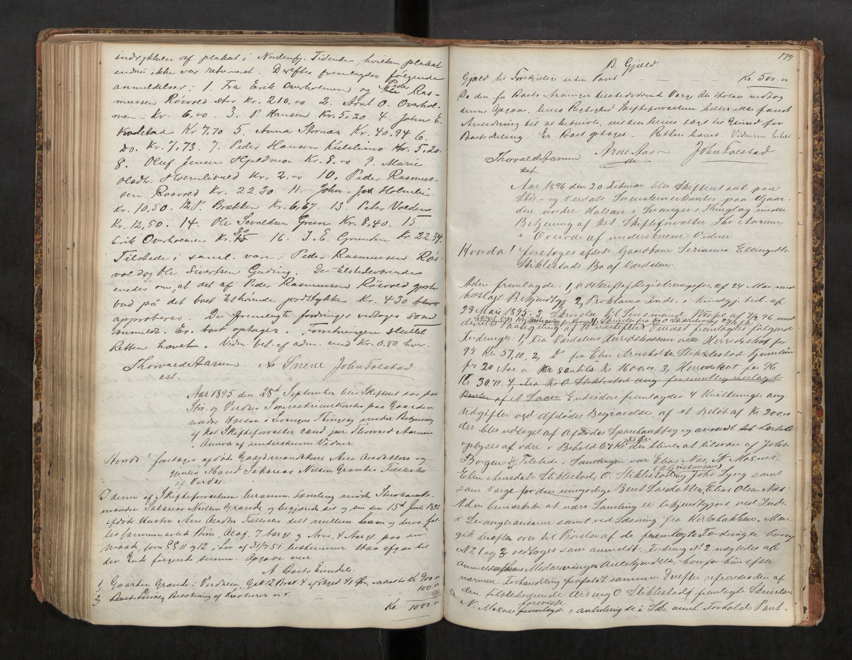 Stjør- og Verdal sorenskriveri, AV/SAT-A-4167/1/3/3B/L0008: Skifteforhandlingsprotokoll, 1848-1899, s. 179