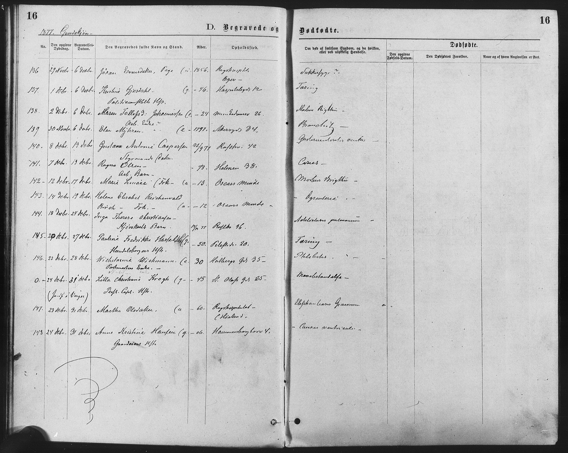 Trefoldighet prestekontor Kirkebøker, AV/SAO-A-10882/F/Fd/L0002: Ministerialbok nr. IV 2, 1877-1885, s. 16