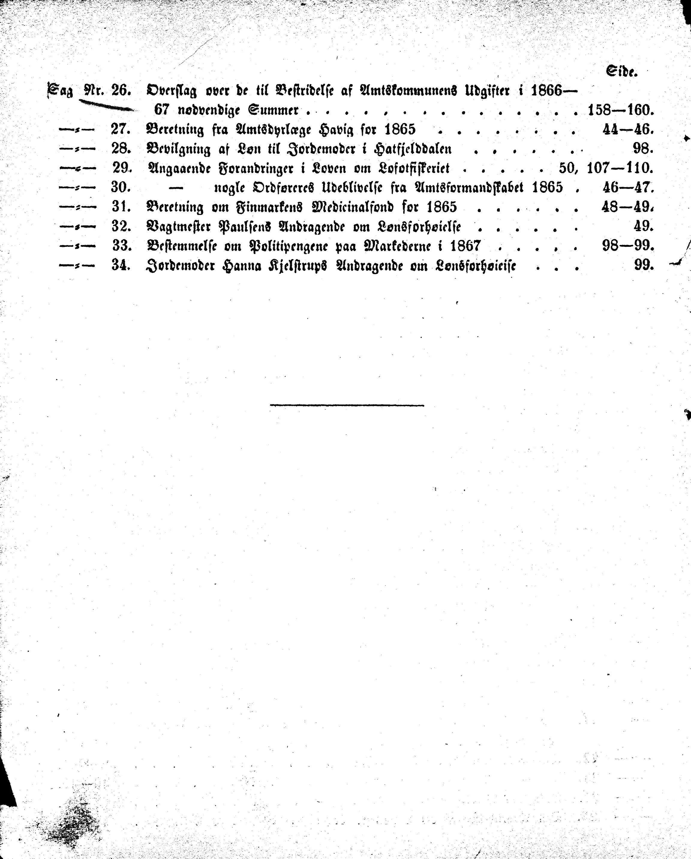 Nordland Fylkeskommune. Fylkestinget, AIN/NFK-17/176/A/Ac/L0005: Fylkestingsforhandlinger 1866-1870, 1866-1870