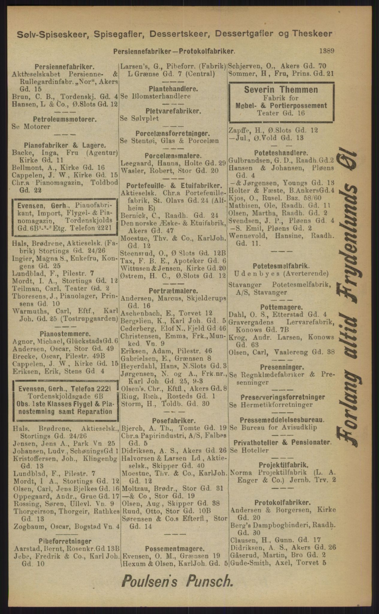 Kristiania/Oslo adressebok, PUBL/-, 1903, s. 1389